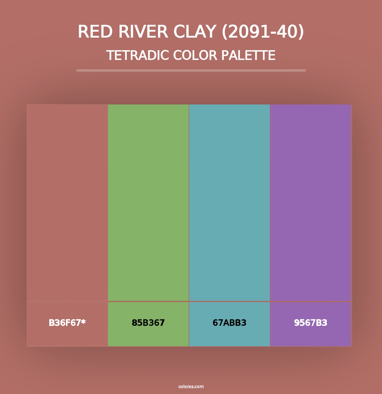 Red River Clay (2091-40) - Tetradic Color Palette