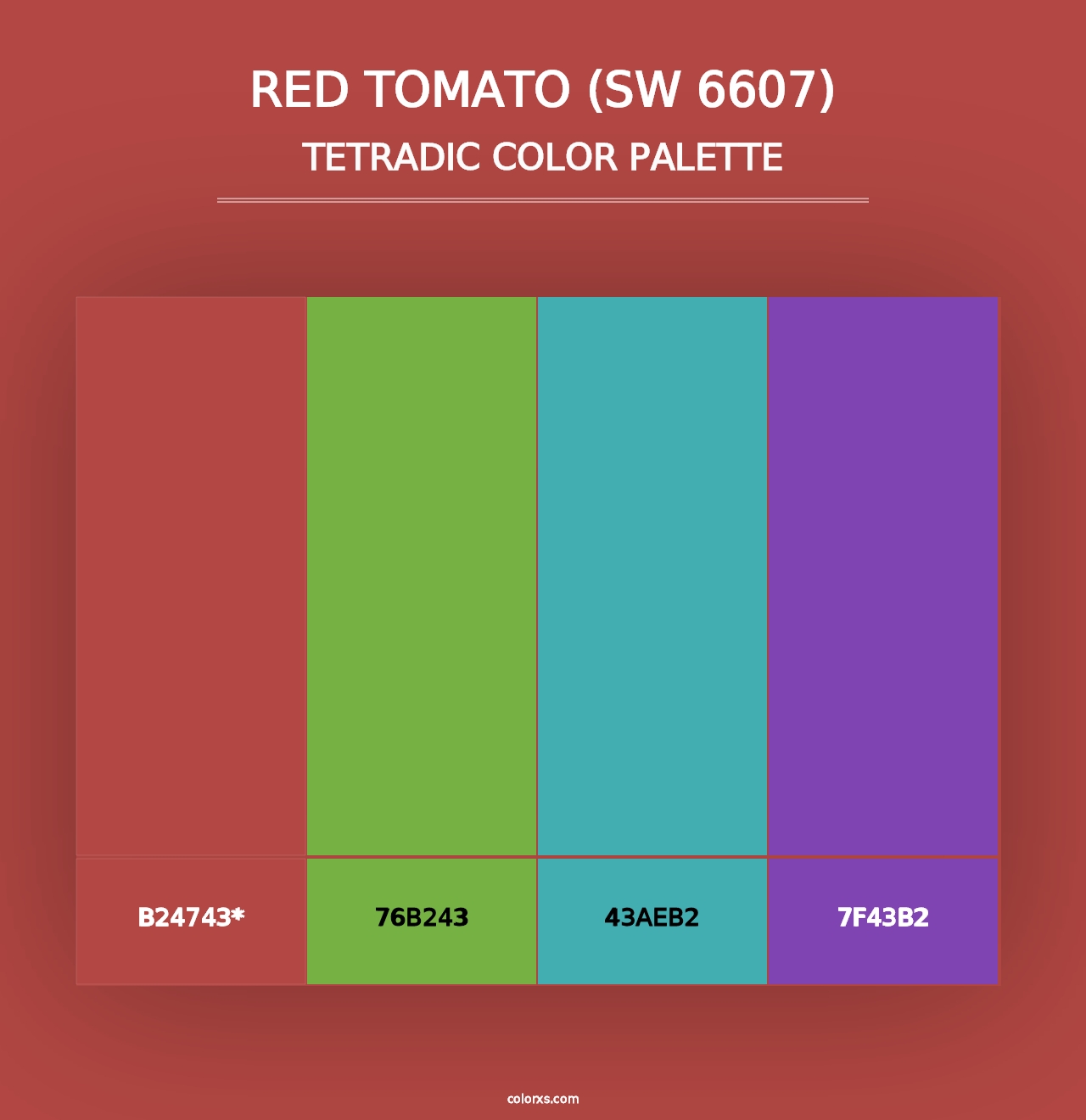 Red Tomato (SW 6607) - Tetradic Color Palette