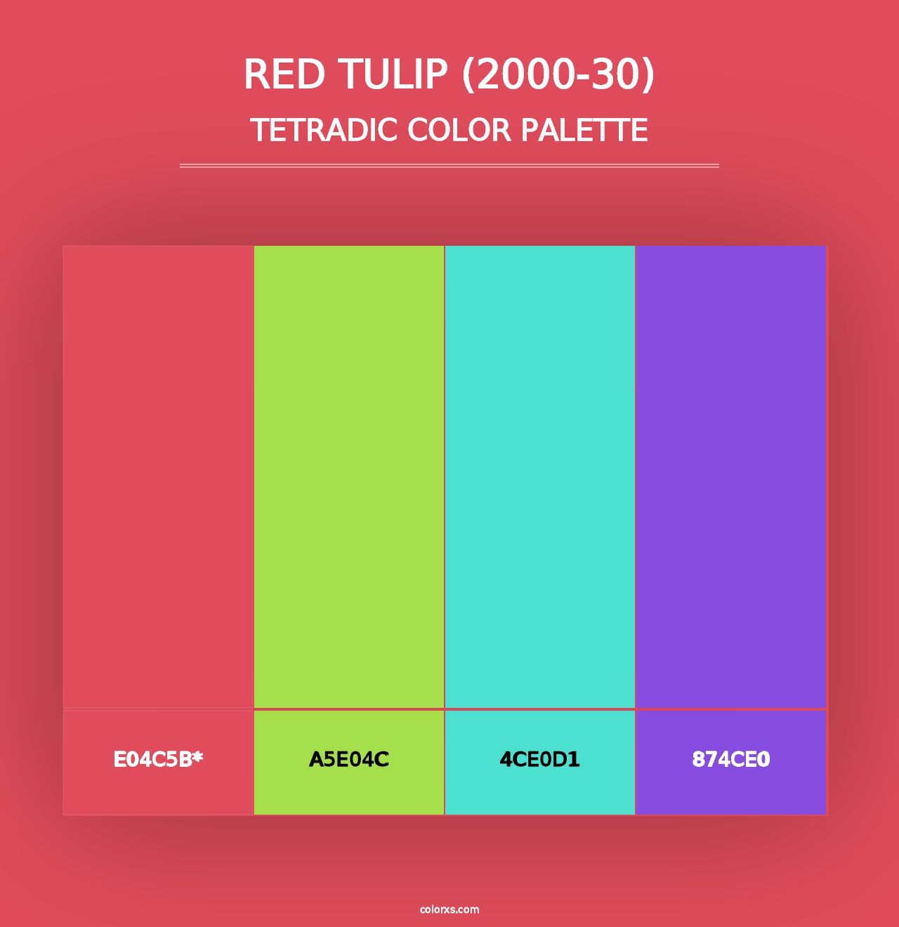 Red Tulip (2000-30) - Tetradic Color Palette