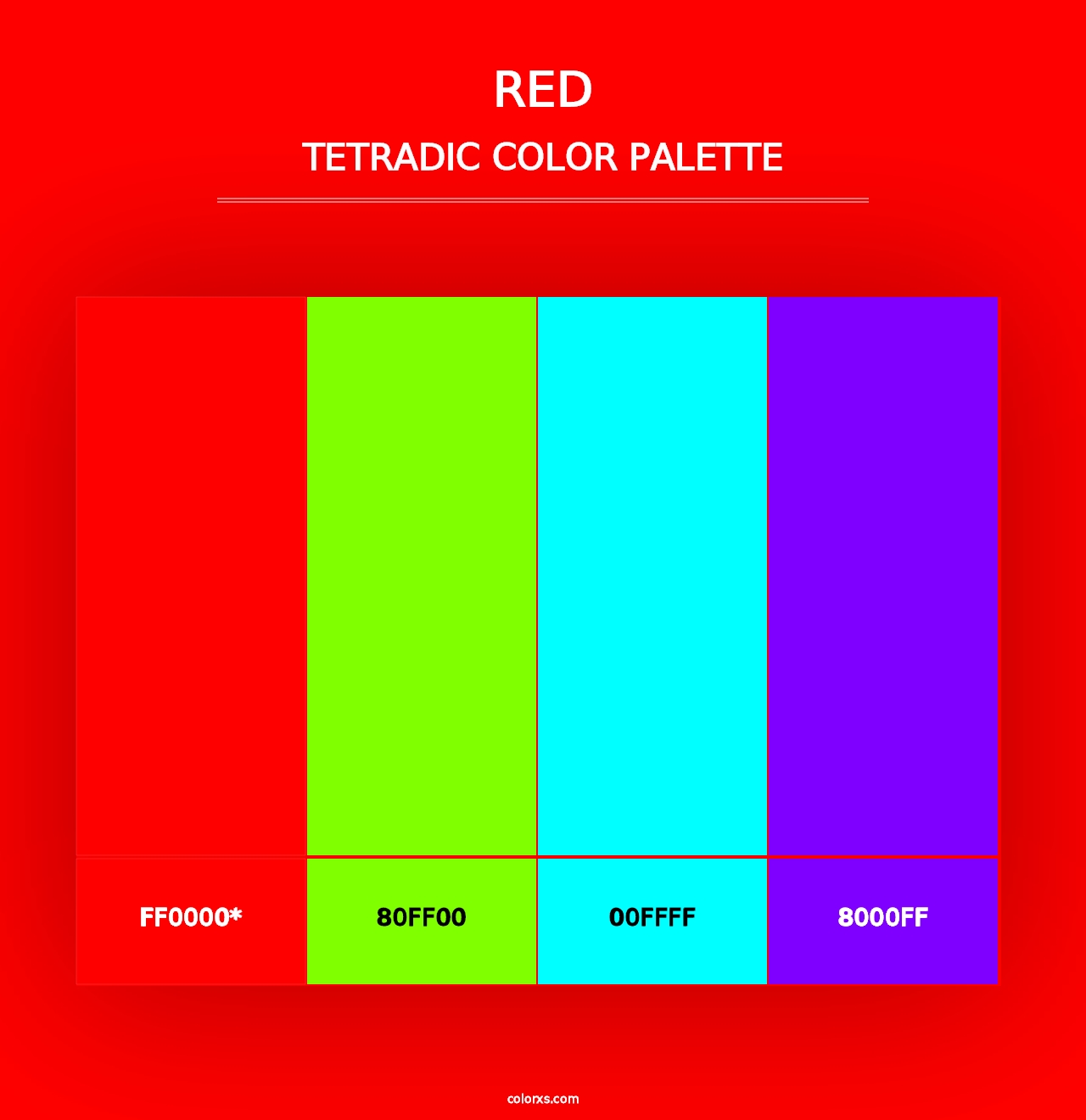 Red - Tetradic Color Palette