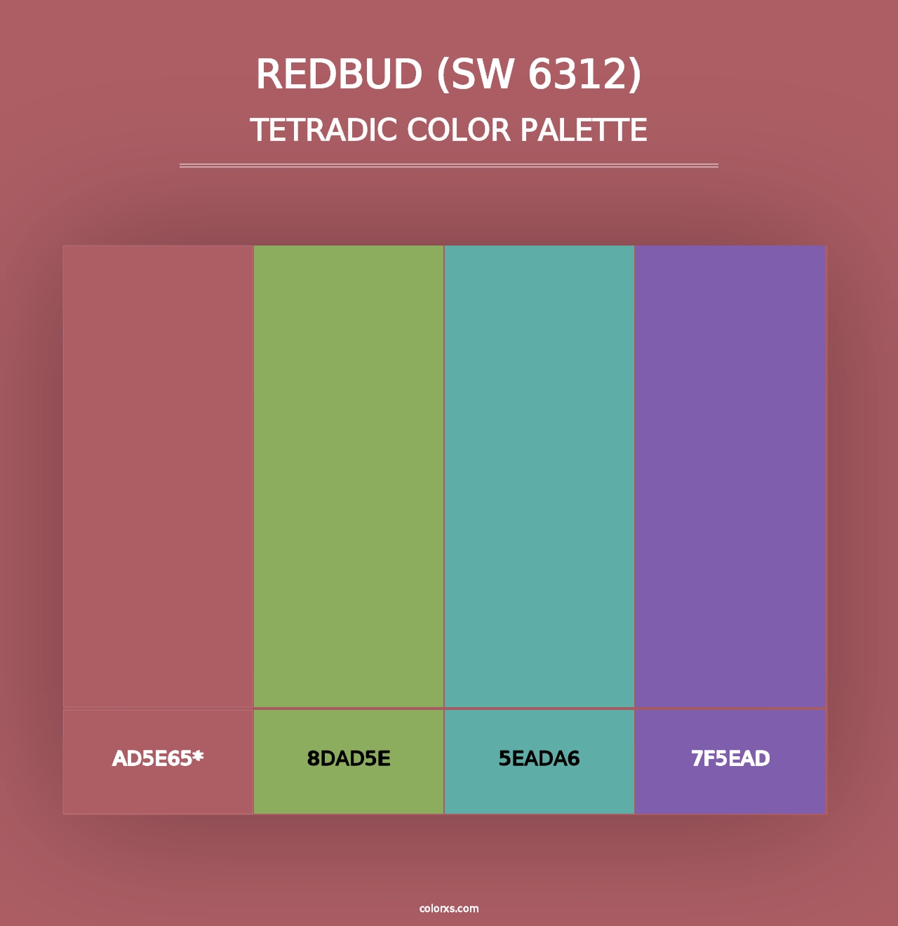 Redbud (SW 6312) - Tetradic Color Palette