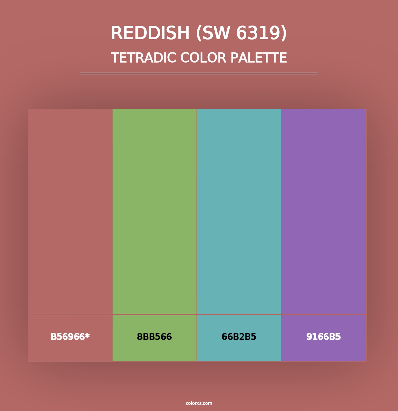 Reddish (SW 6319) - Tetradic Color Palette