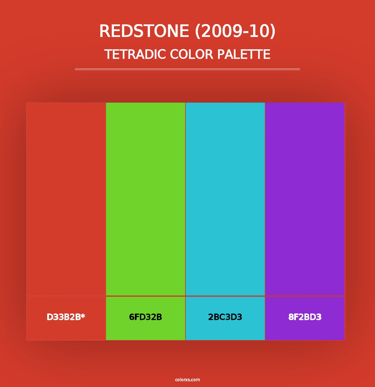 Redstone (2009-10) - Tetradic Color Palette