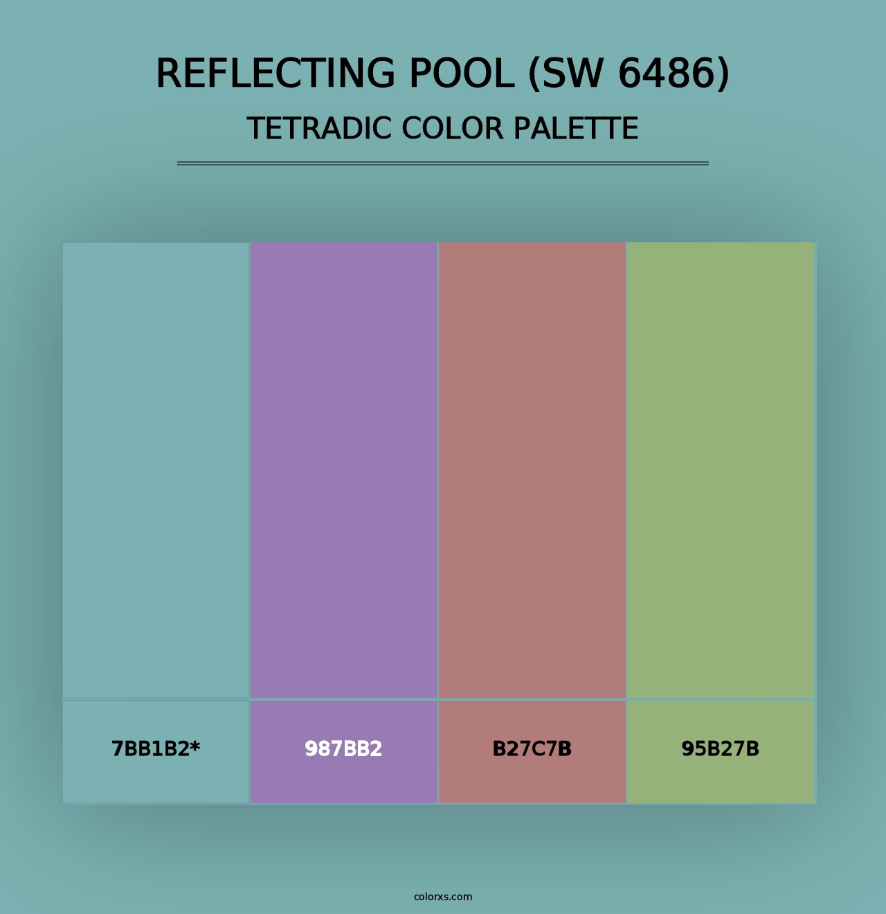 Reflecting Pool (SW 6486) - Tetradic Color Palette