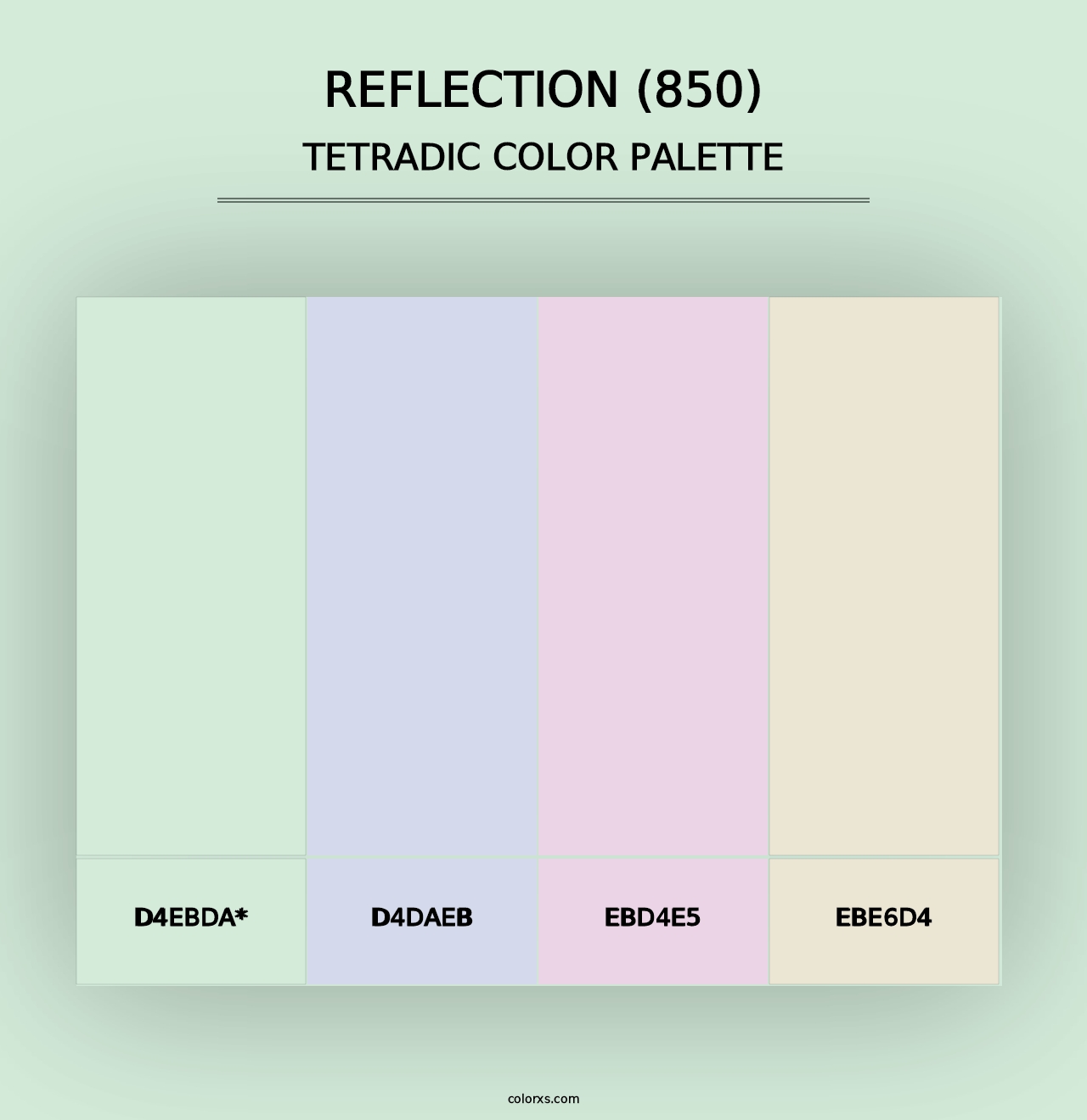 Reflection (850) - Tetradic Color Palette