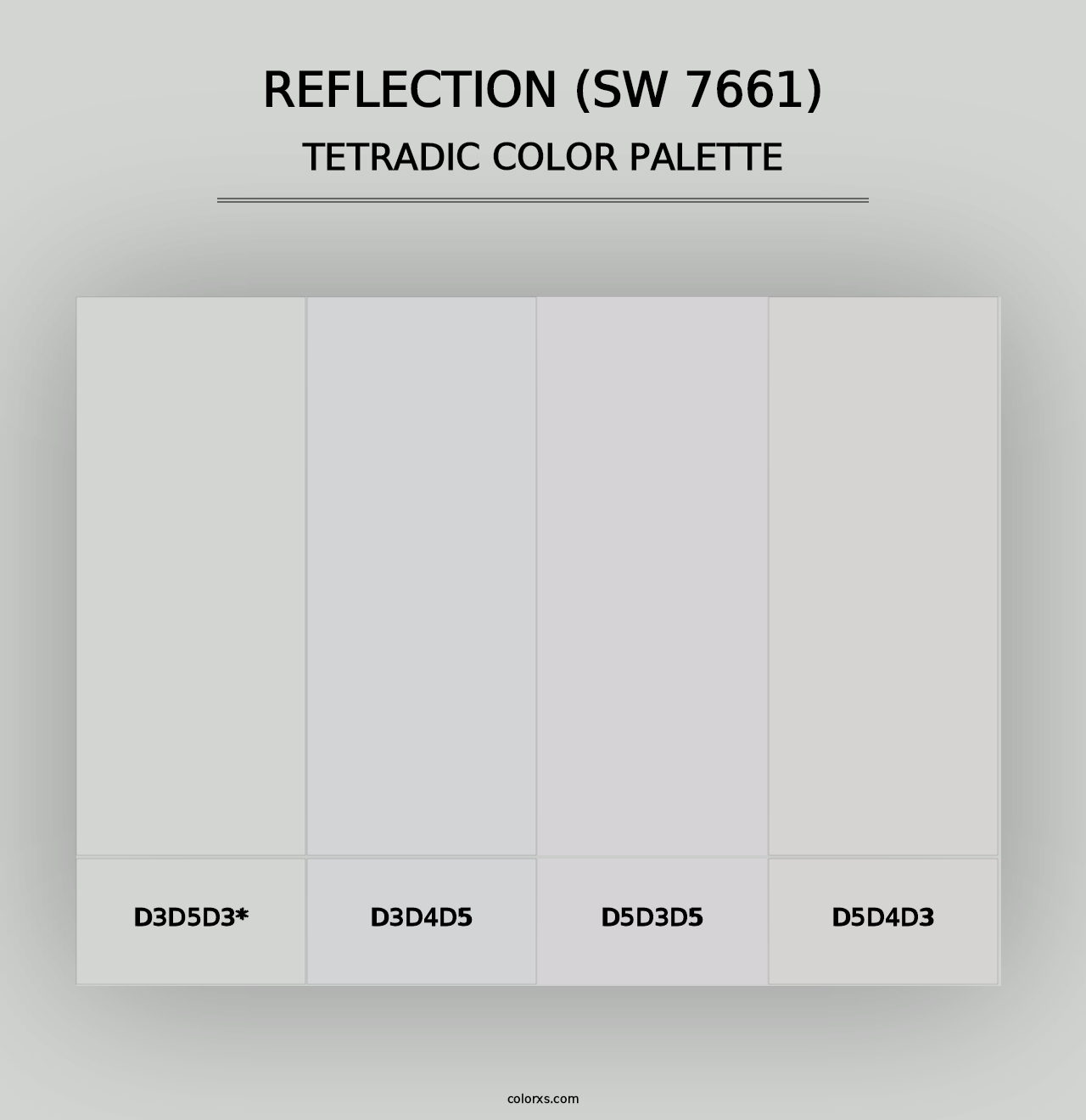 Reflection (SW 7661) - Tetradic Color Palette