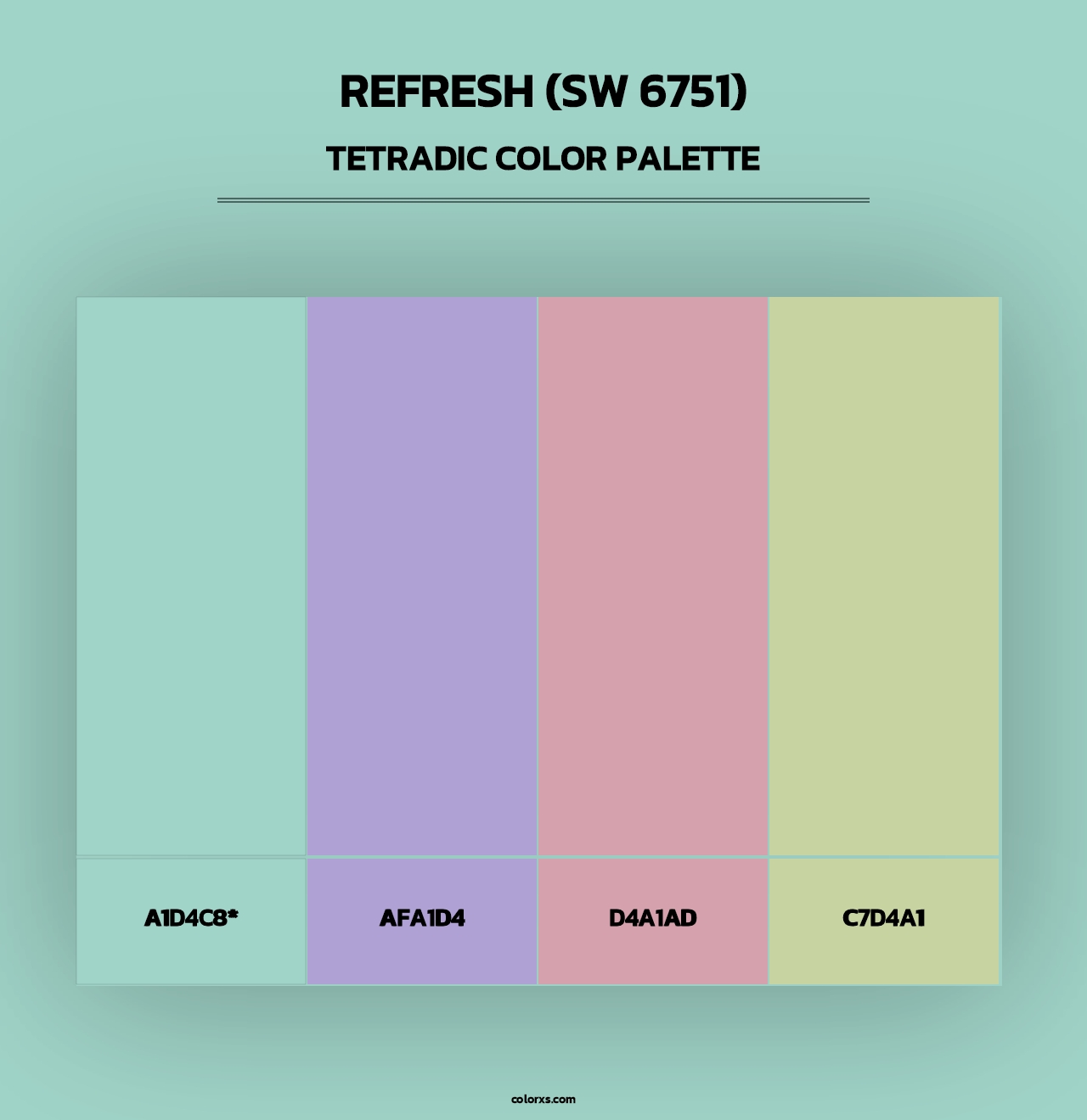 Refresh (SW 6751) - Tetradic Color Palette