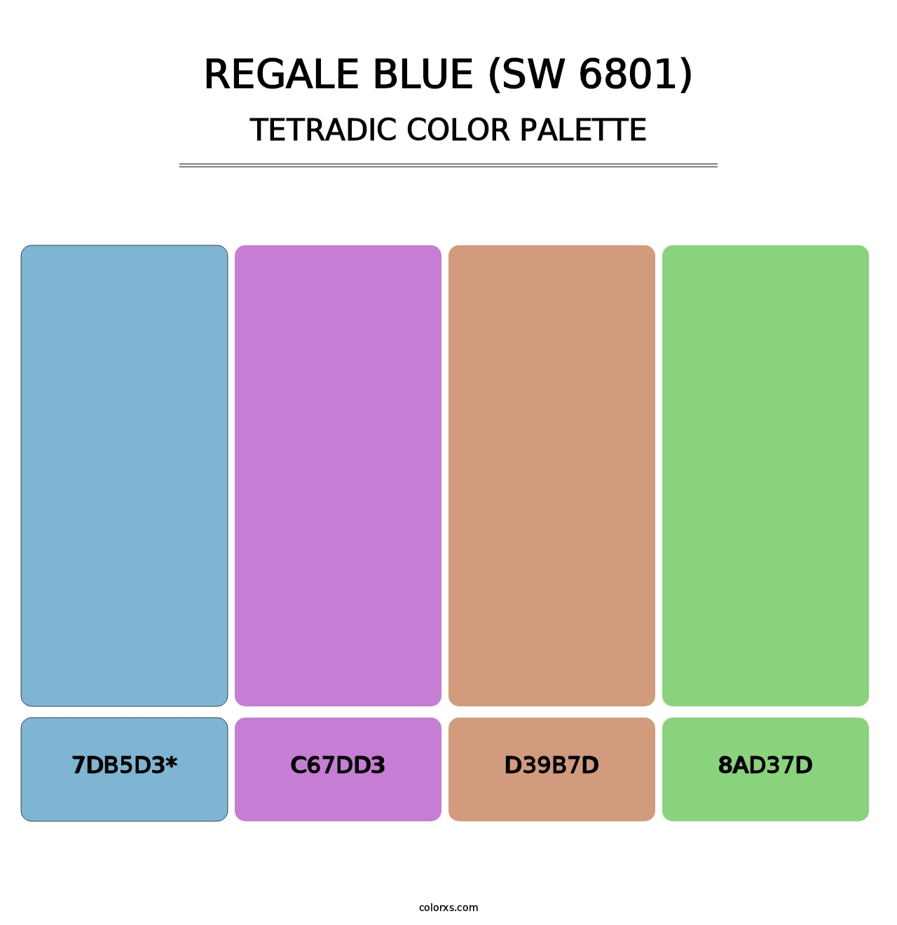 Regale Blue (SW 6801) - Tetradic Color Palette