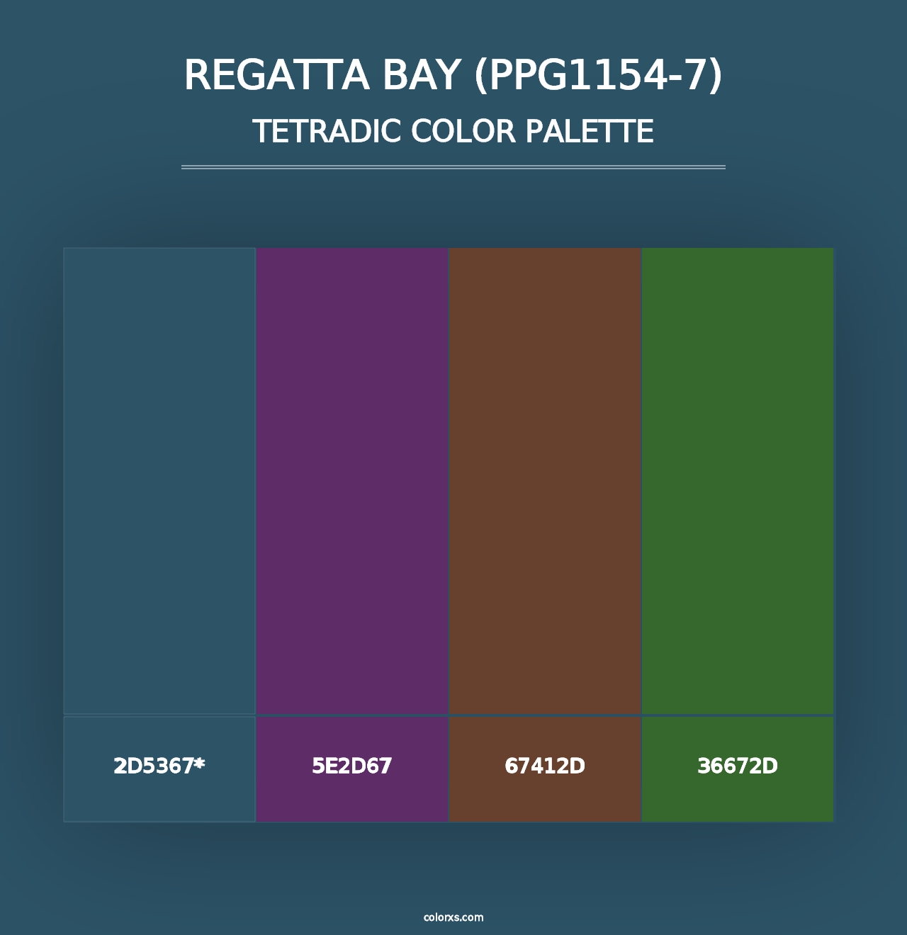 Regatta Bay (PPG1154-7) - Tetradic Color Palette