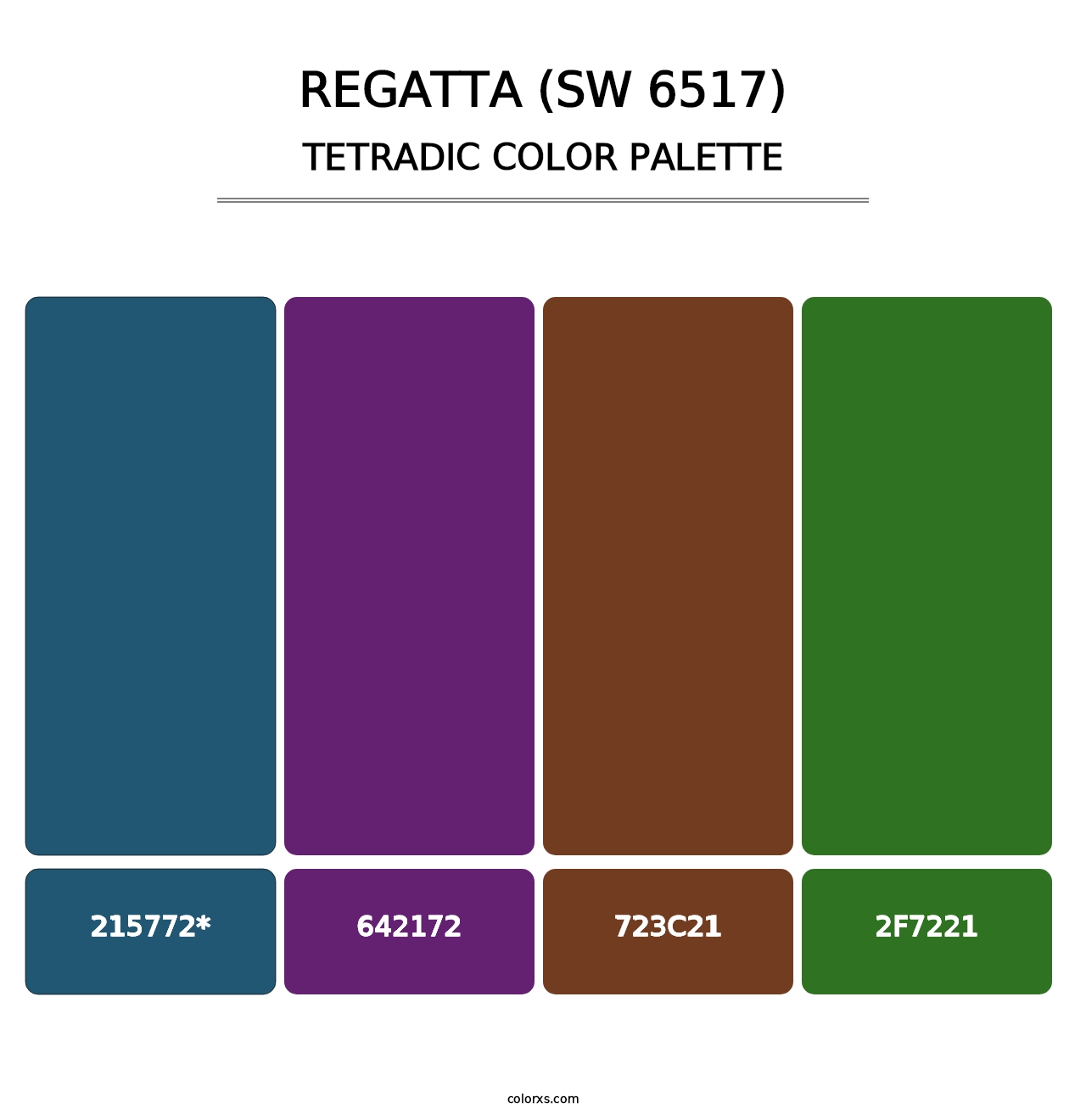 Regatta (SW 6517) - Tetradic Color Palette