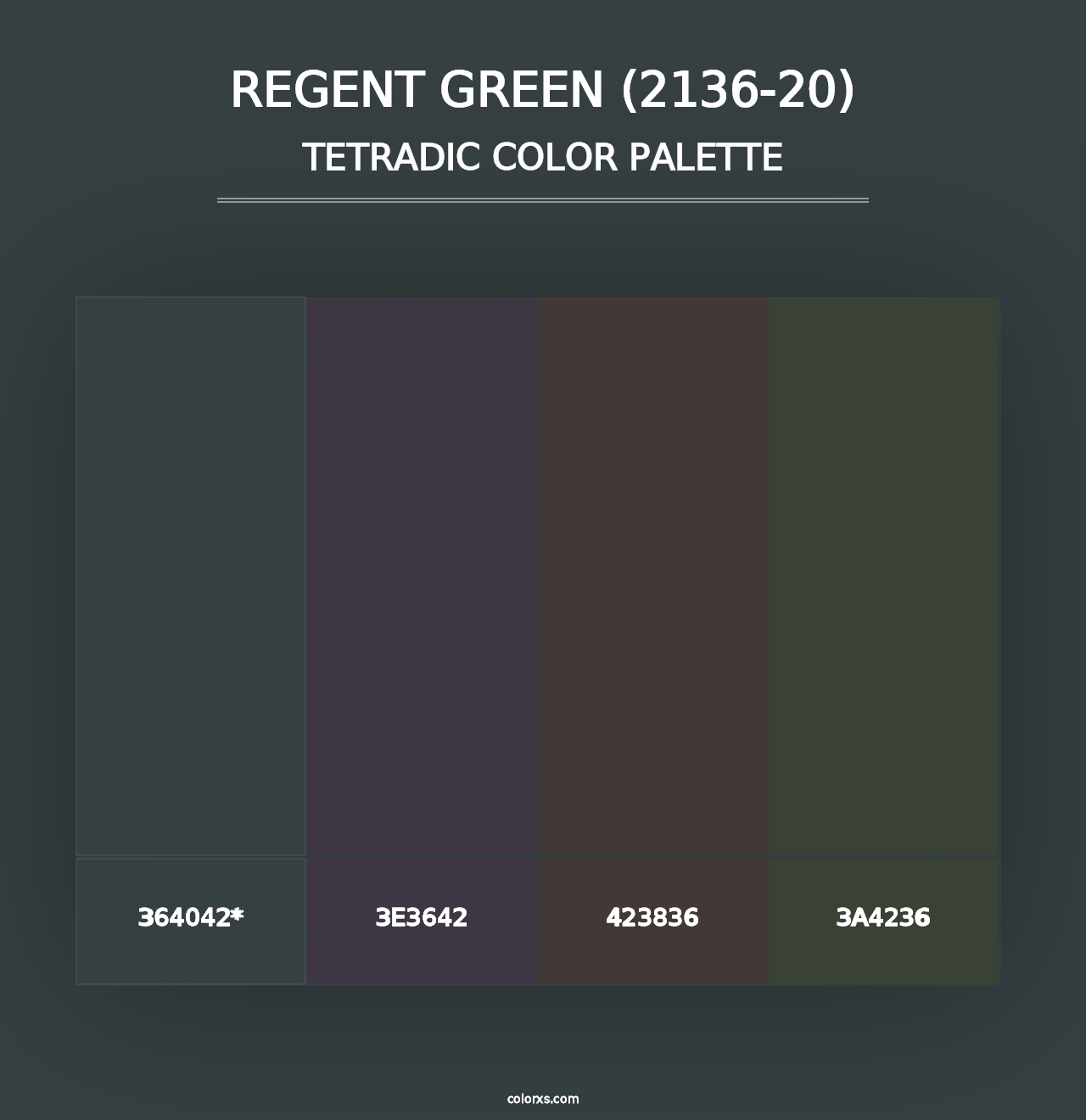 Regent Green (2136-20) - Tetradic Color Palette