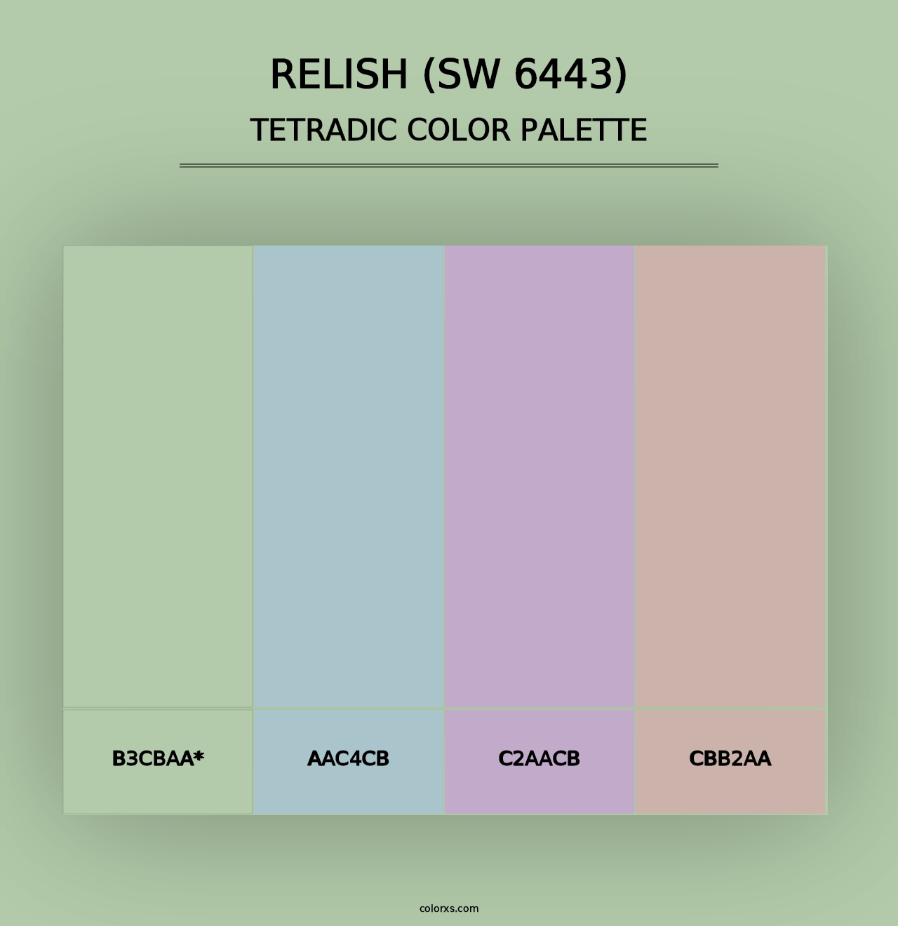 Relish (SW 6443) - Tetradic Color Palette