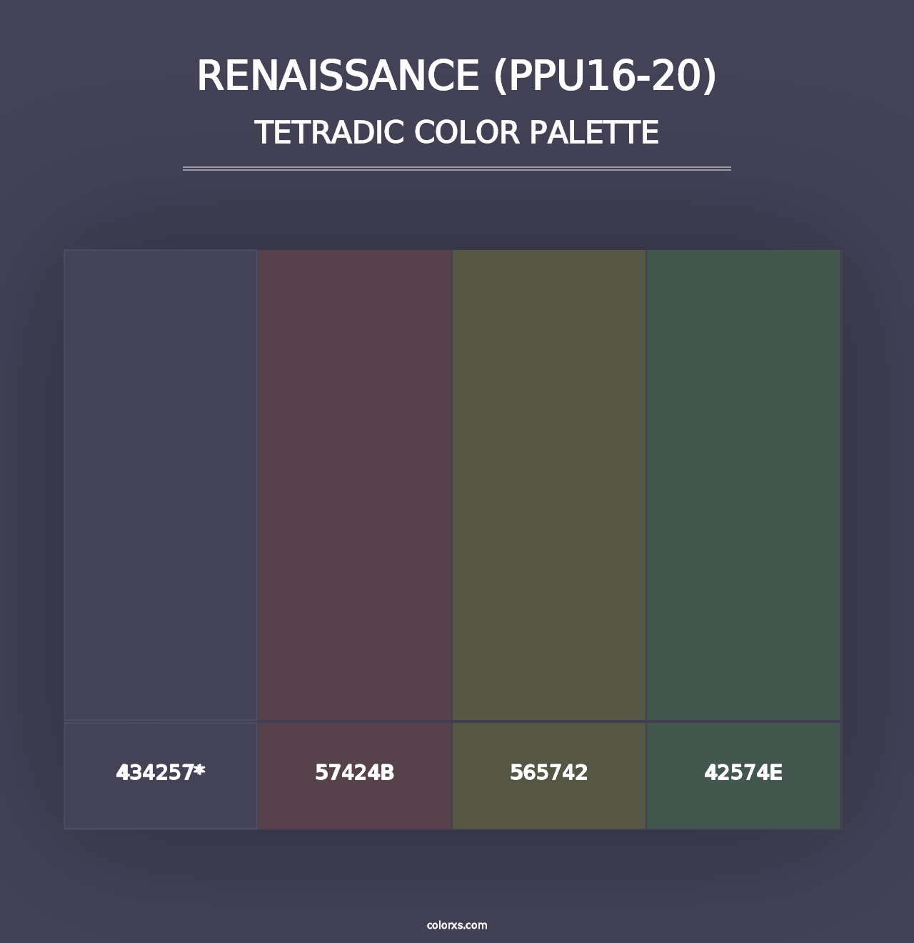 Renaissance (PPU16-20) - Tetradic Color Palette