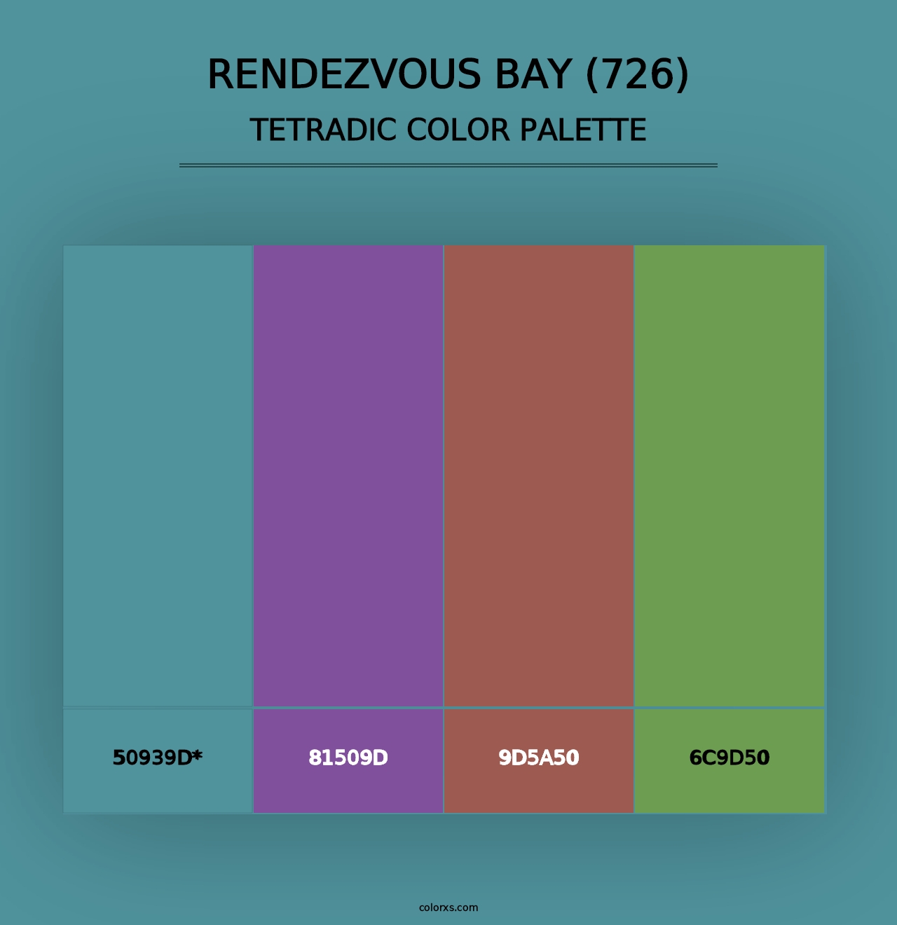 Rendezvous Bay (726) - Tetradic Color Palette