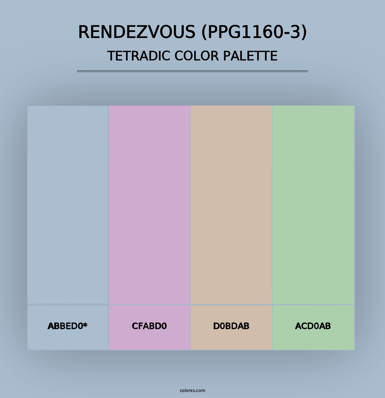 Rendezvous (PPG1160-3) - Tetradic Color Palette