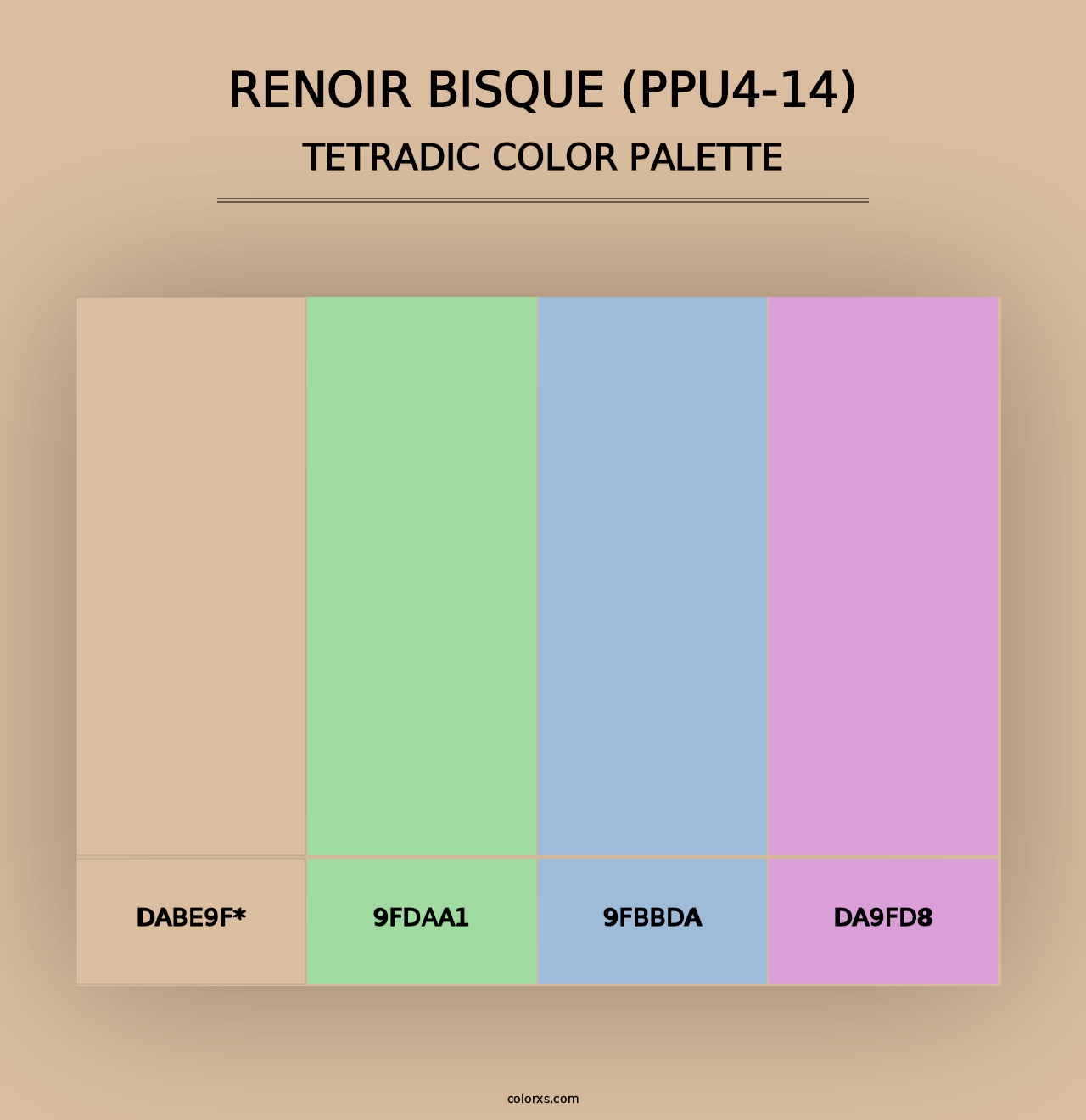 Renoir Bisque (PPU4-14) - Tetradic Color Palette