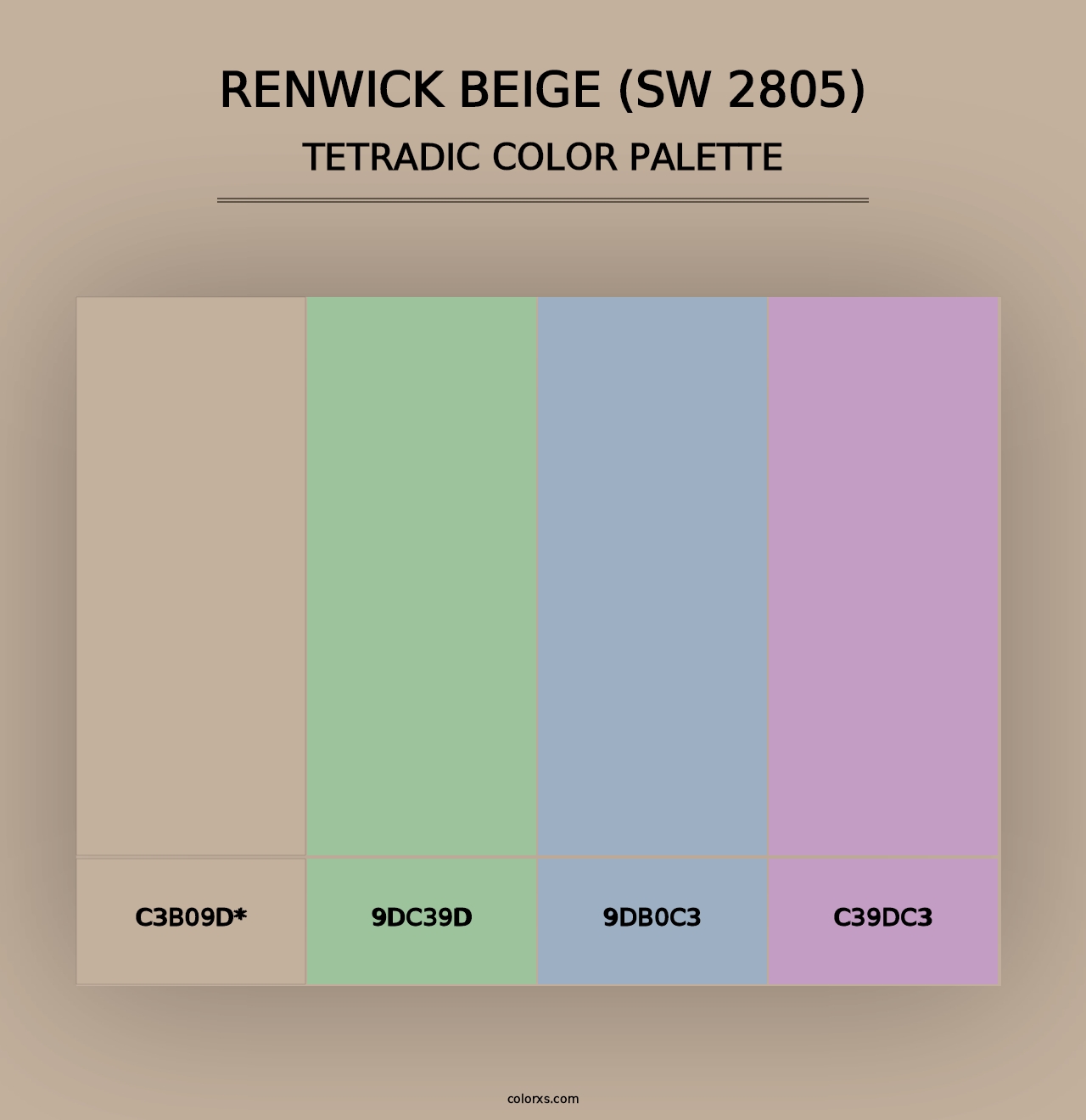 Renwick Beige (SW 2805) - Tetradic Color Palette