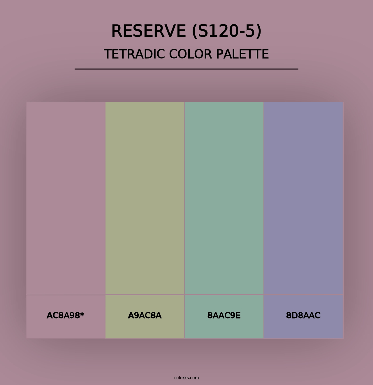 Reserve (S120-5) - Tetradic Color Palette