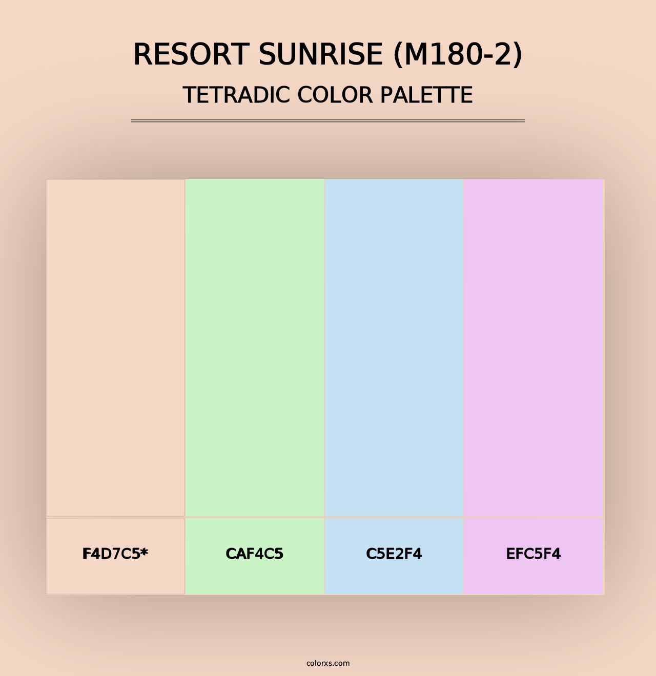 Resort Sunrise (M180-2) - Tetradic Color Palette