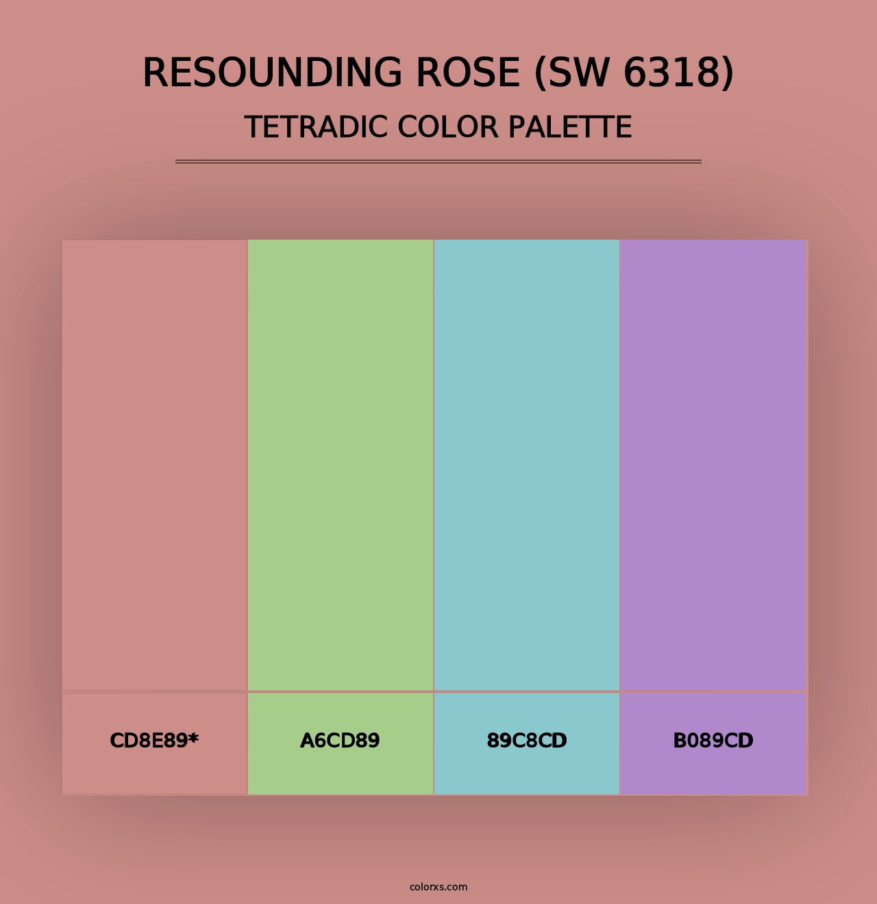 Resounding Rose (SW 6318) - Tetradic Color Palette