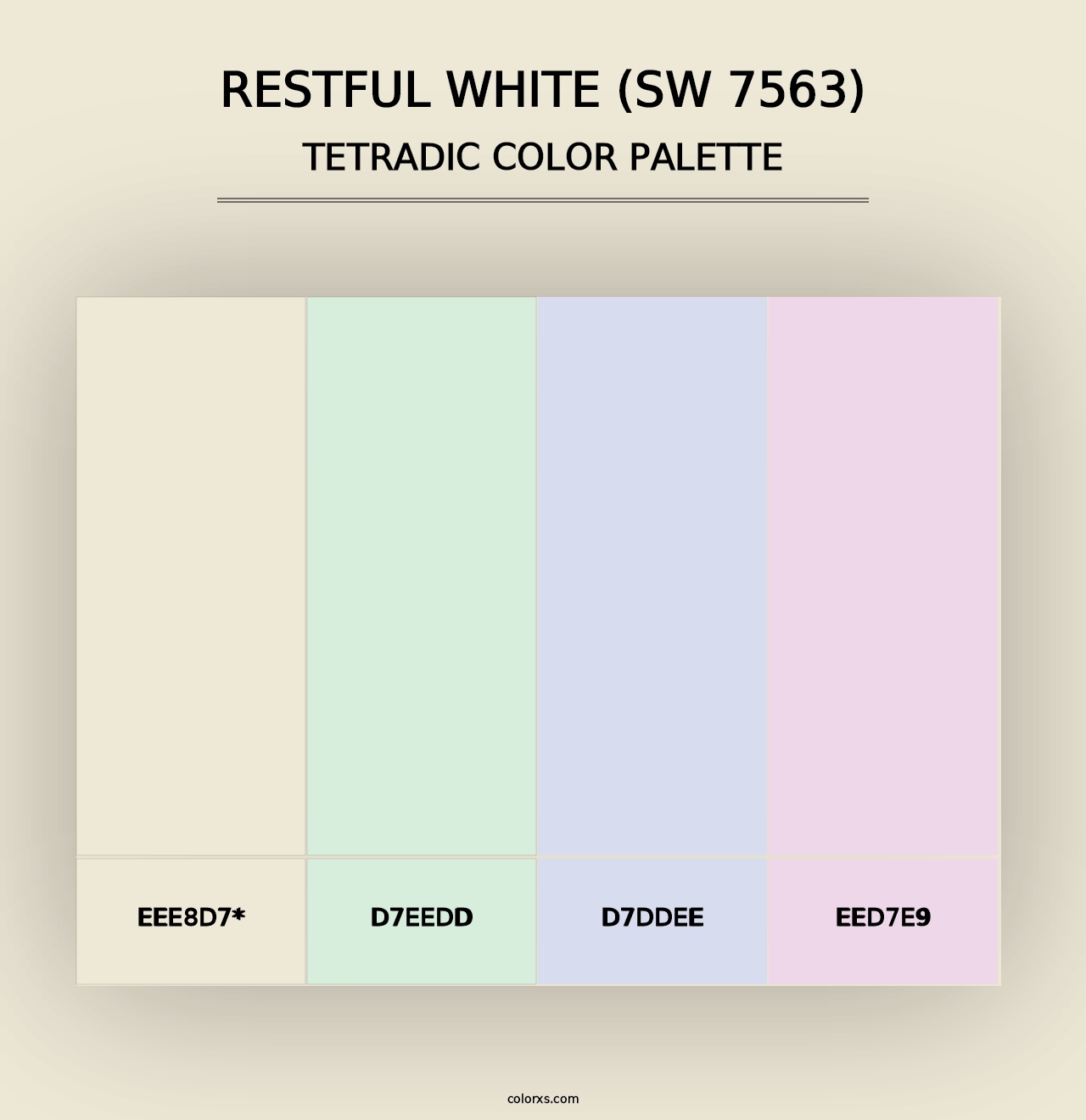 Restful White (SW 7563) - Tetradic Color Palette