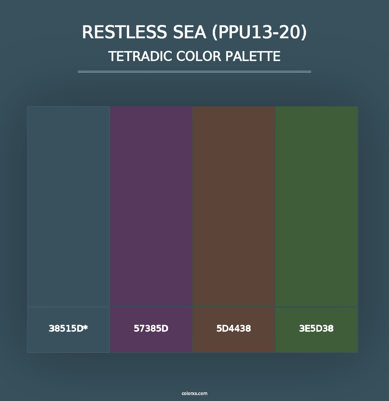 Restless Sea (PPU13-20) - Tetradic Color Palette