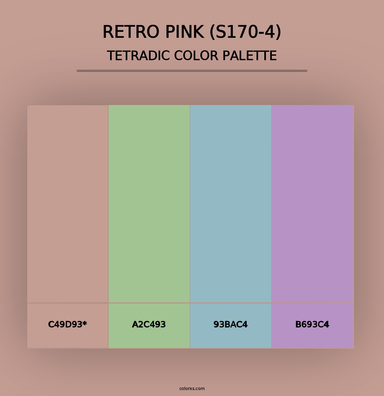 Retro Pink (S170-4) - Tetradic Color Palette