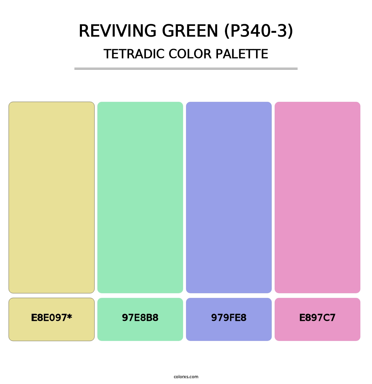 Reviving Green (P340-3) - Tetradic Color Palette