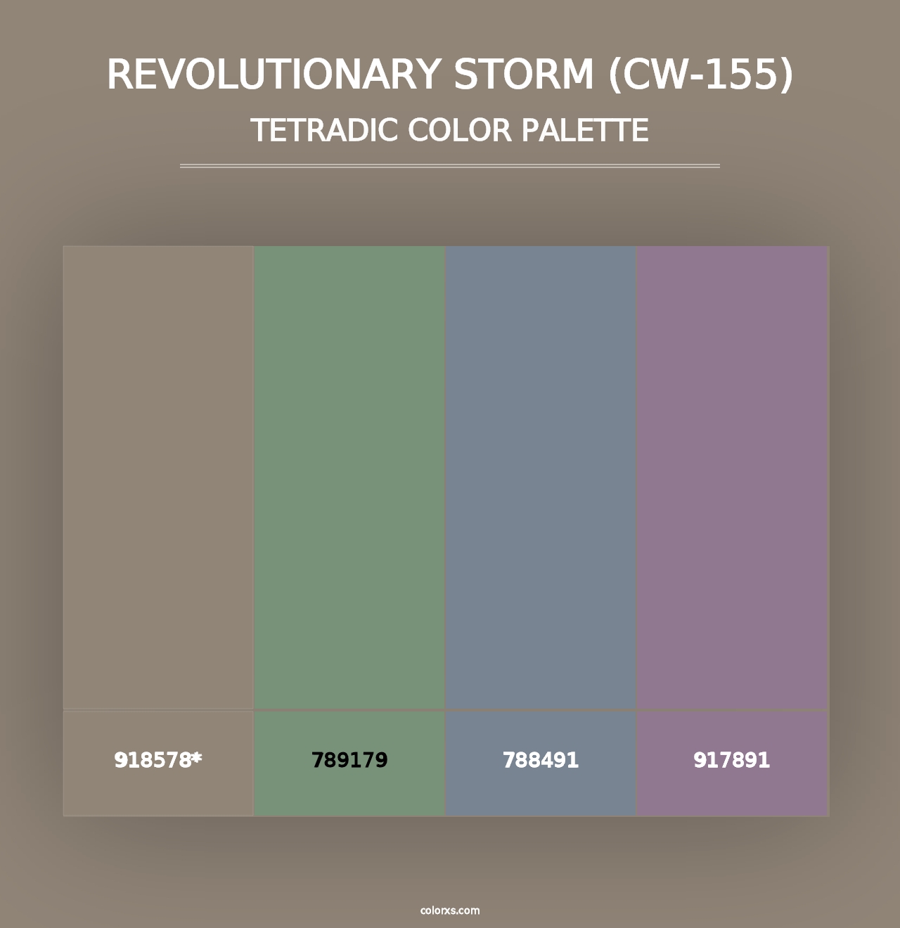 Revolutionary Storm (CW-155) - Tetradic Color Palette