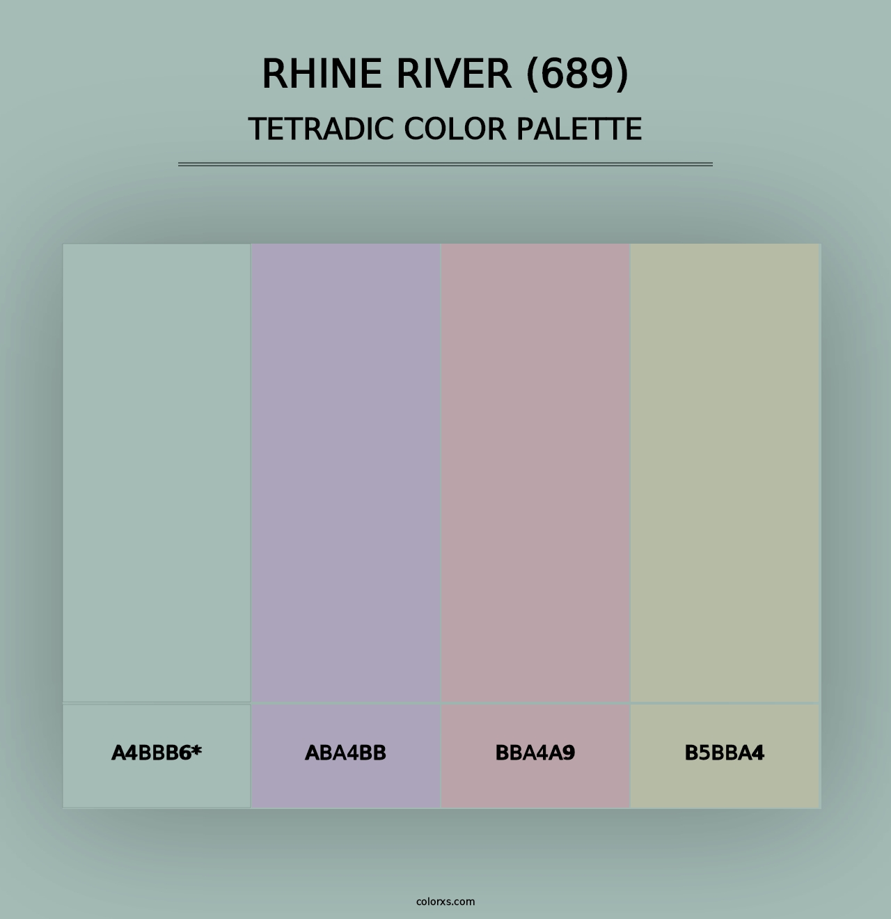 Rhine River (689) - Tetradic Color Palette