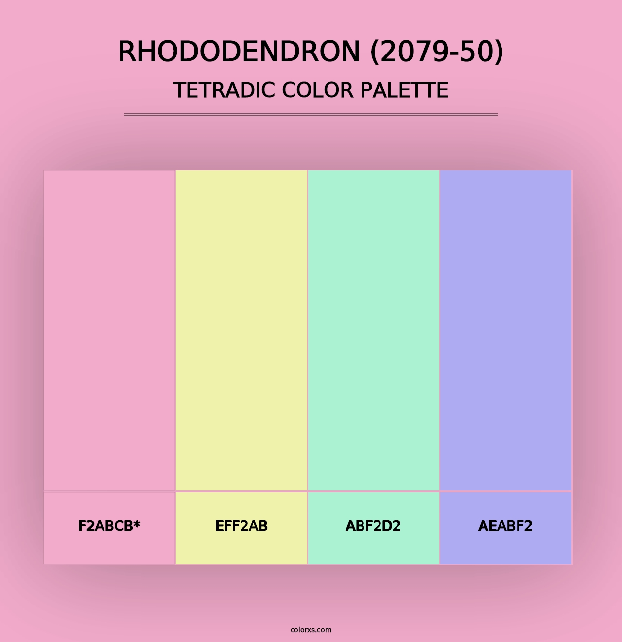 Rhododendron (2079-50) - Tetradic Color Palette