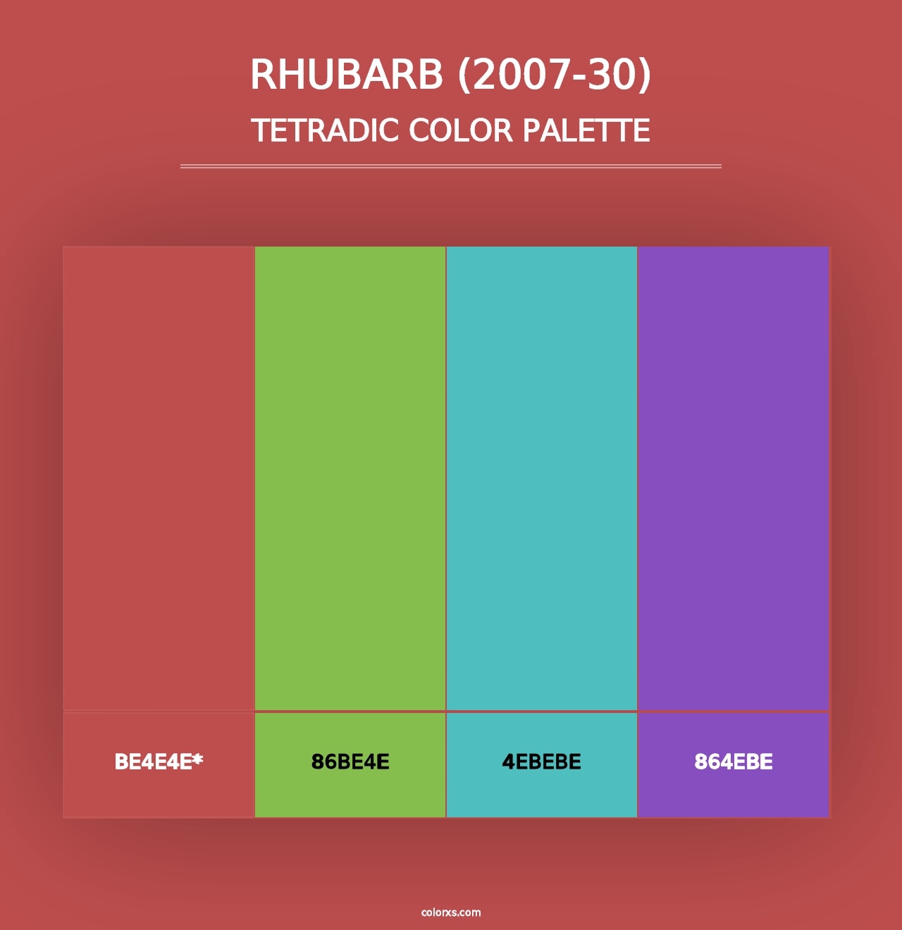 Rhubarb (2007-30) - Tetradic Color Palette