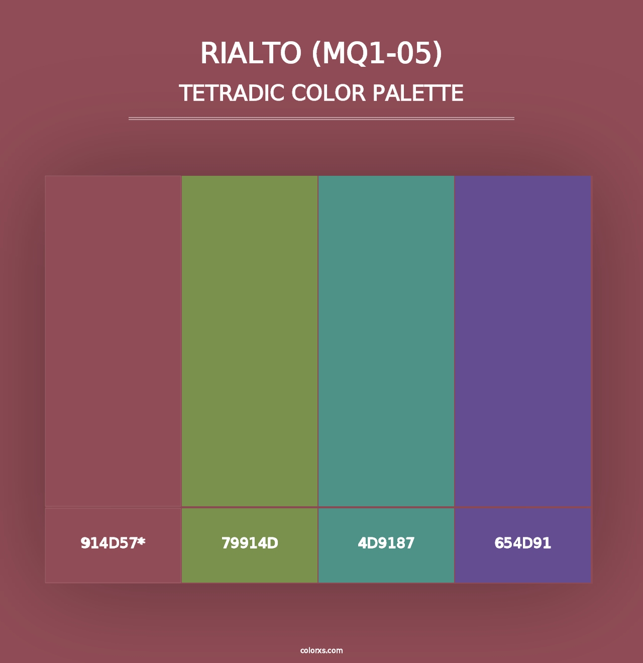 Rialto (MQ1-05) - Tetradic Color Palette