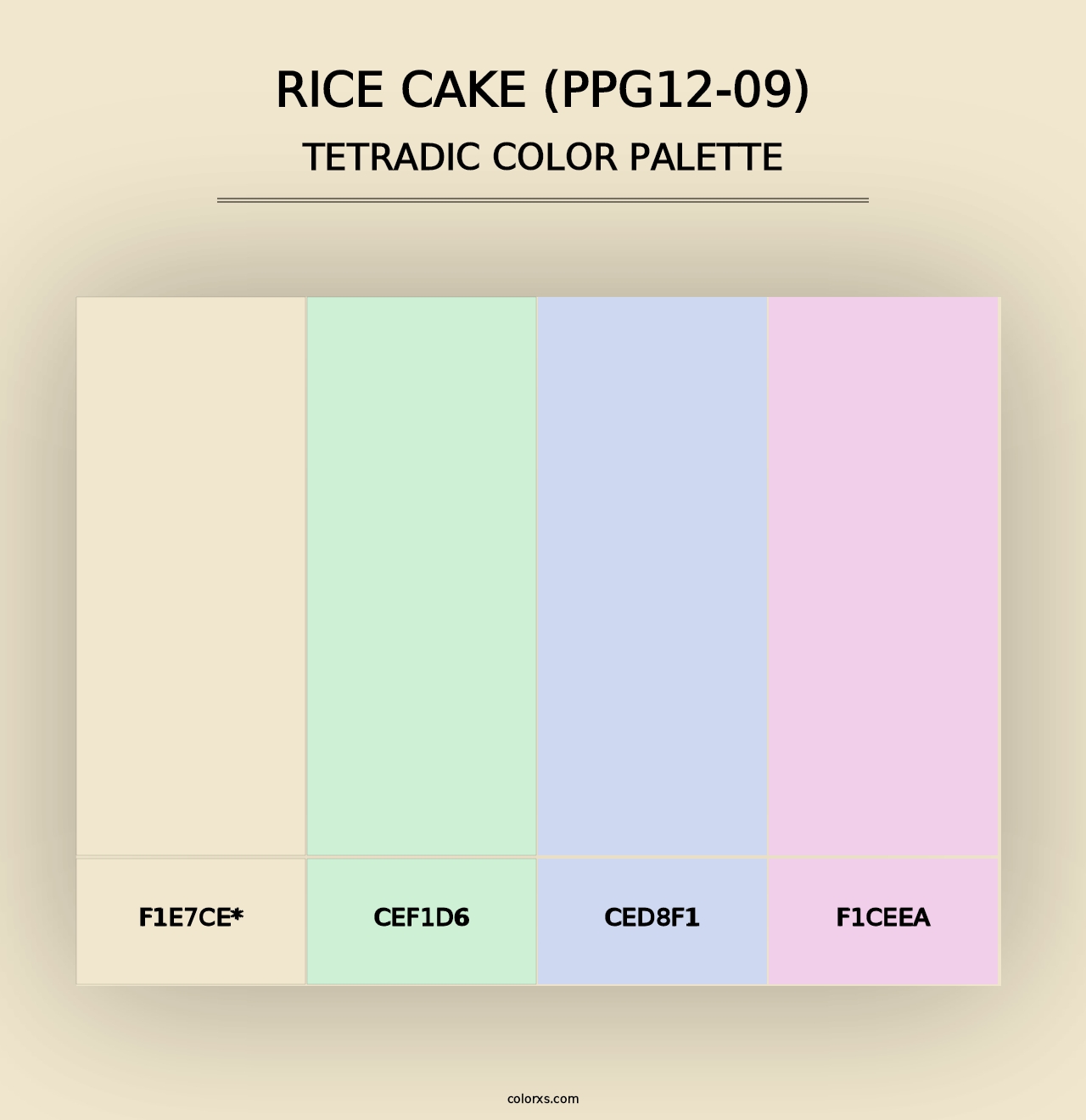 Rice Cake (PPG12-09) - Tetradic Color Palette