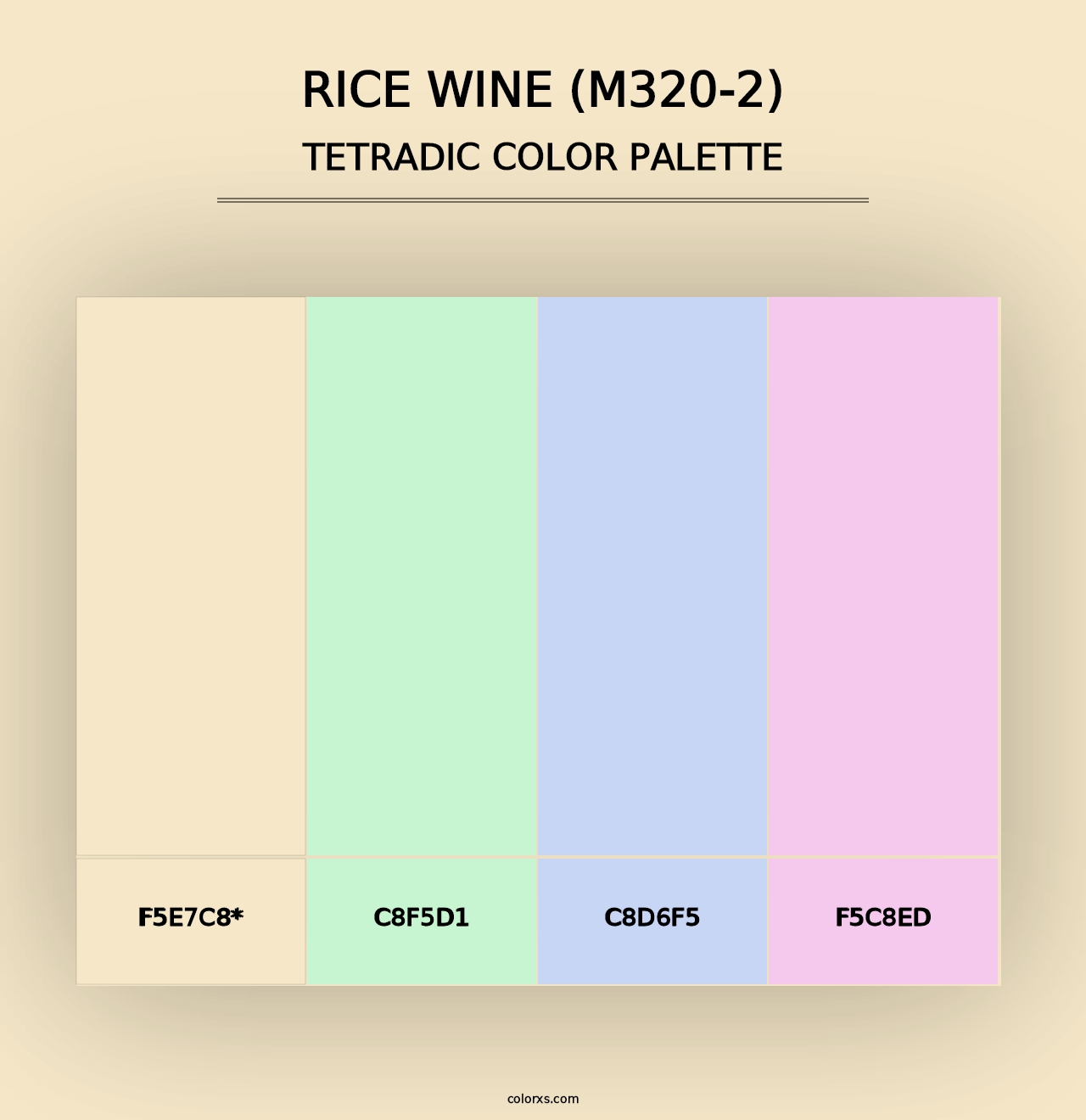 Rice Wine (M320-2) - Tetradic Color Palette