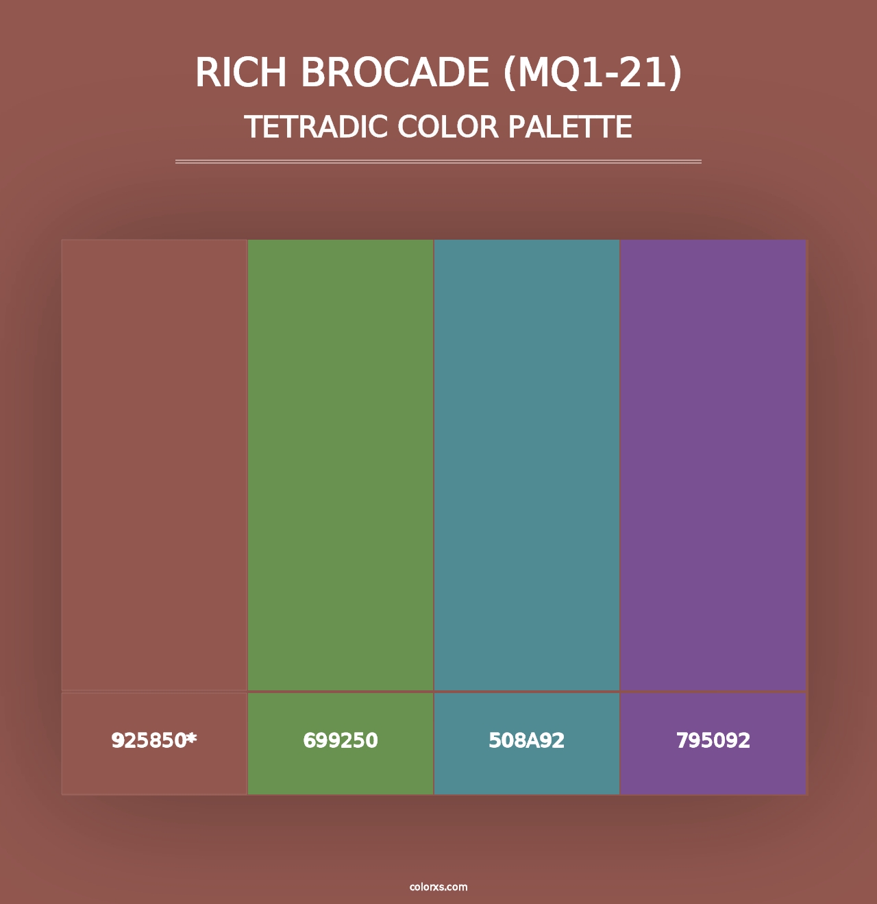 Rich Brocade (MQ1-21) - Tetradic Color Palette