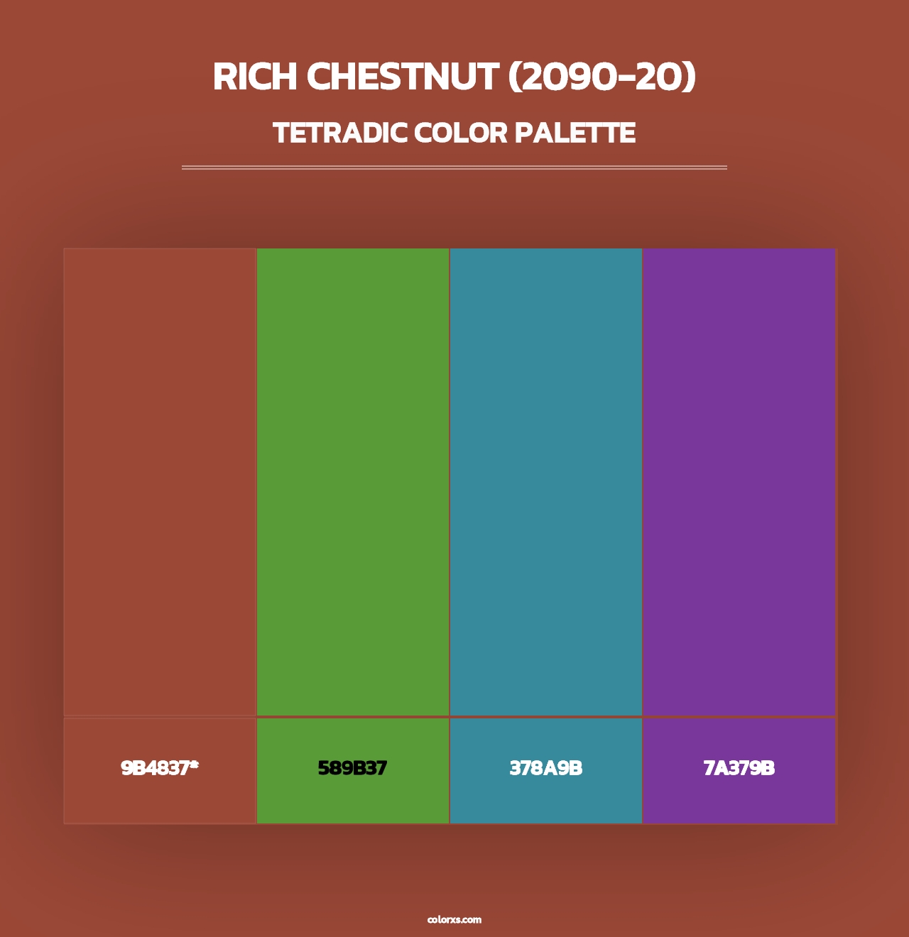 Rich Chestnut (2090-20) - Tetradic Color Palette