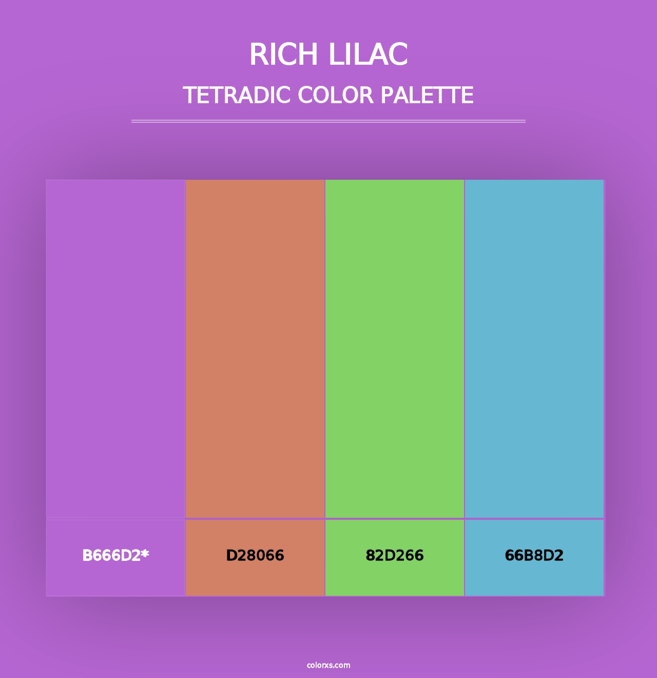 Rich Lilac - Tetradic Color Palette