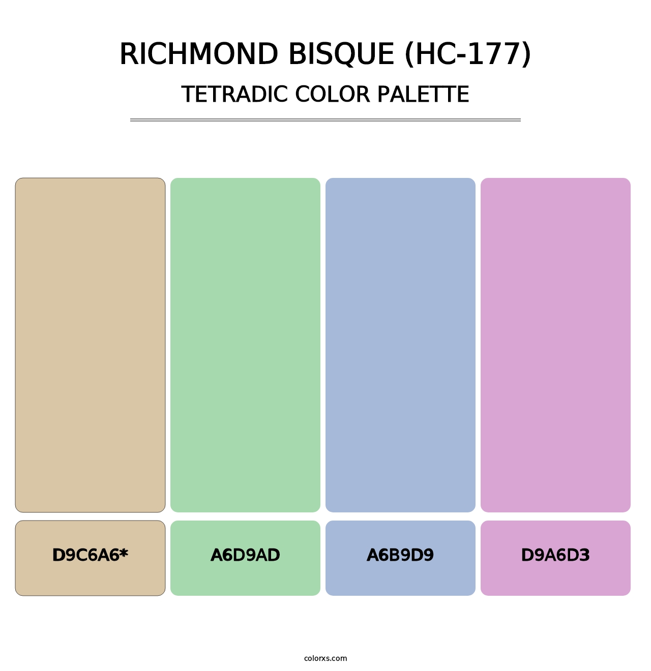 Richmond Bisque (HC-177) - Tetradic Color Palette