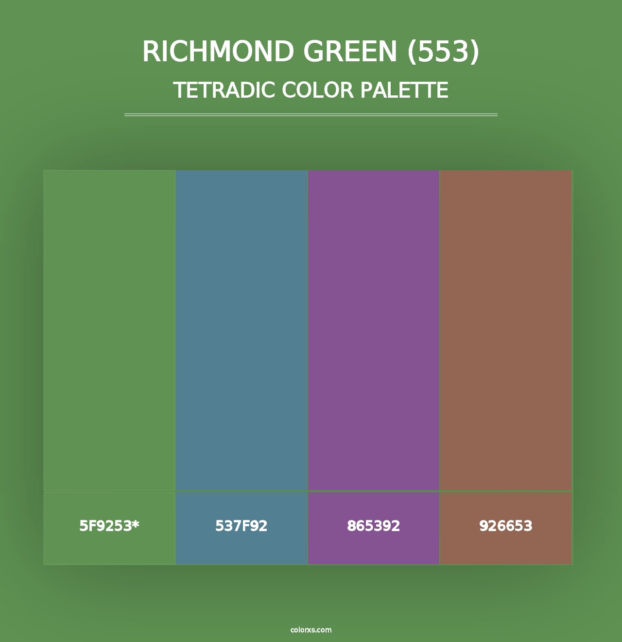 Richmond Green (553) - Tetradic Color Palette