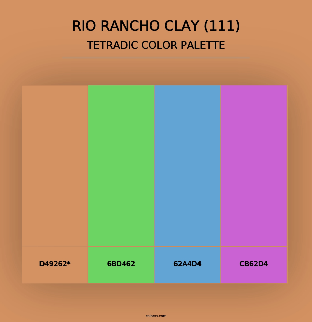 Rio Rancho Clay (111) - Tetradic Color Palette