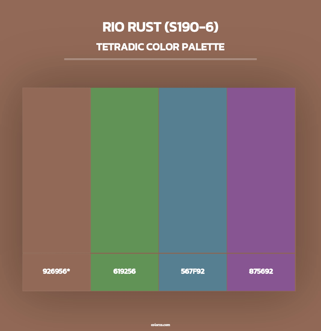 Rio Rust (S190-6) - Tetradic Color Palette