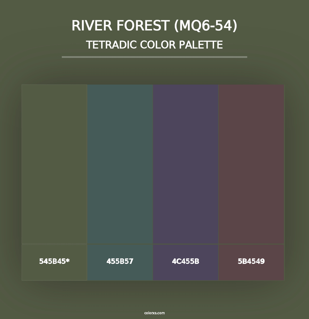 River Forest (MQ6-54) - Tetradic Color Palette