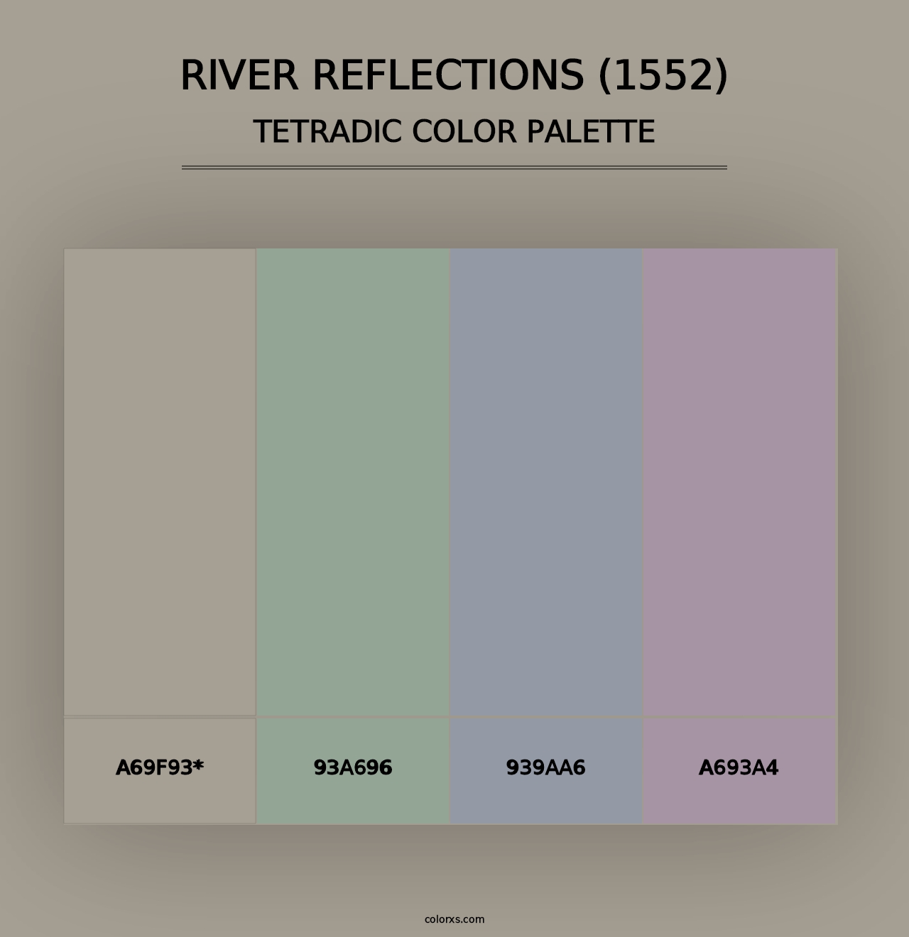 River Reflections (1552) - Tetradic Color Palette