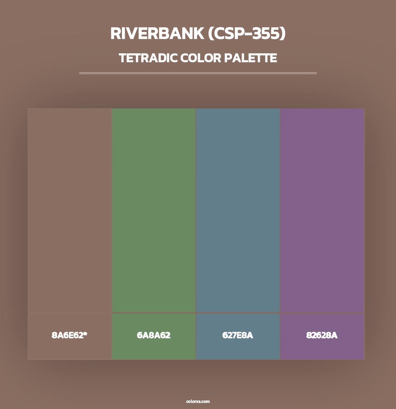 Riverbank (CSP-355) - Tetradic Color Palette