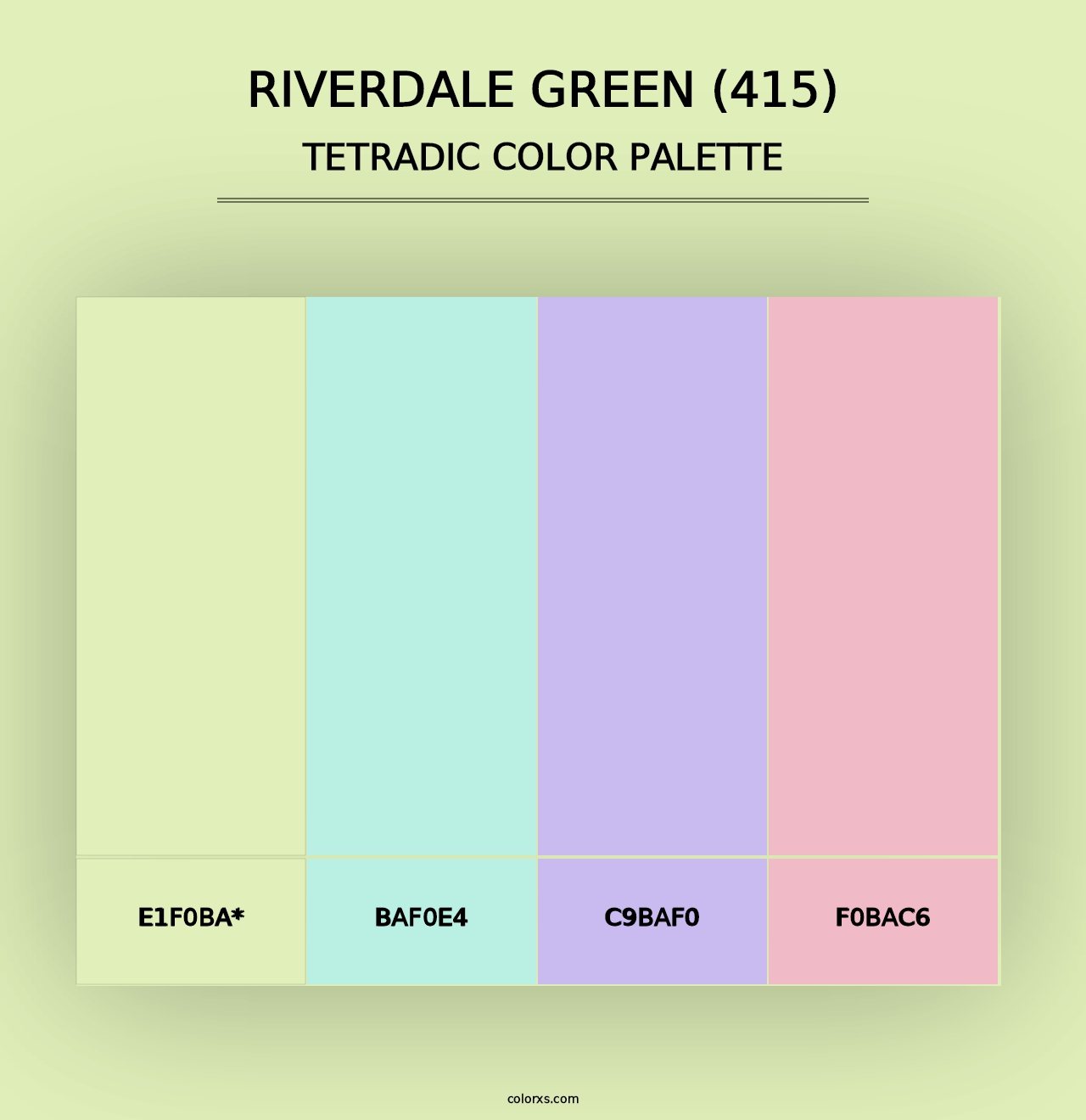 Riverdale Green (415) - Tetradic Color Palette