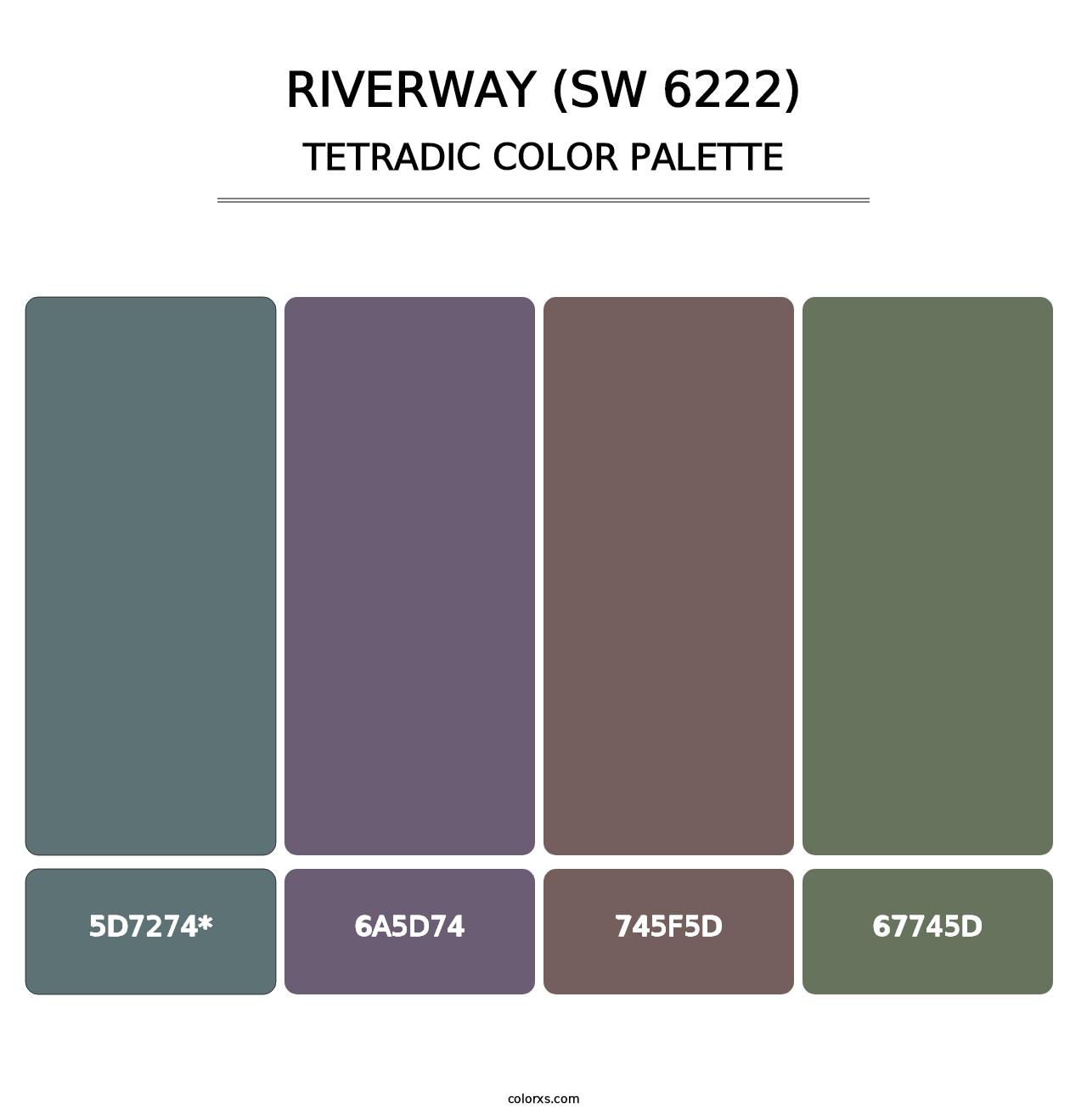 Riverway (SW 6222) - Tetradic Color Palette