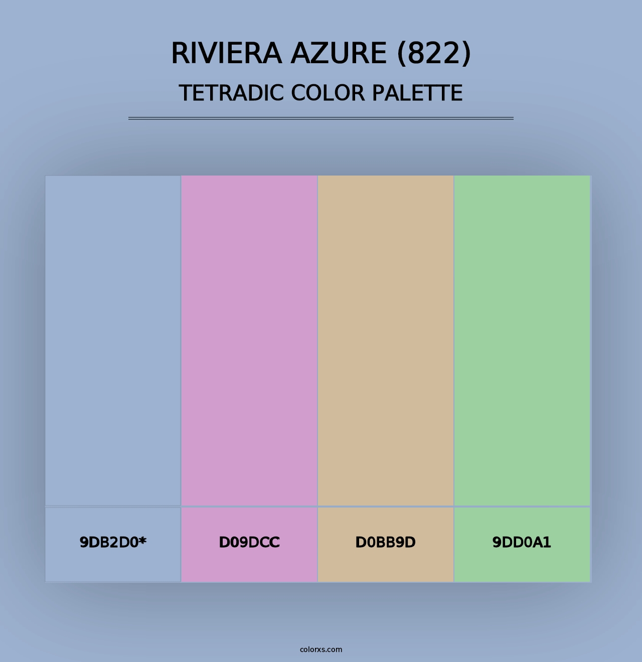 Riviera Azure (822) - Tetradic Color Palette