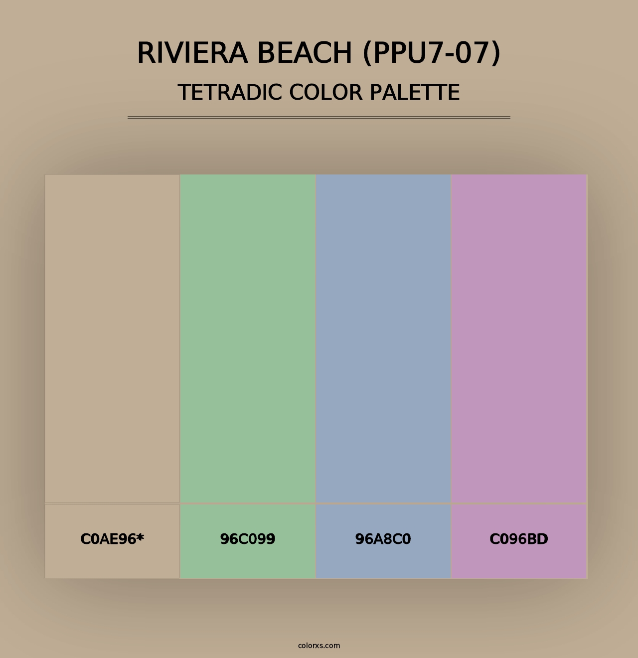 Riviera Beach (PPU7-07) - Tetradic Color Palette