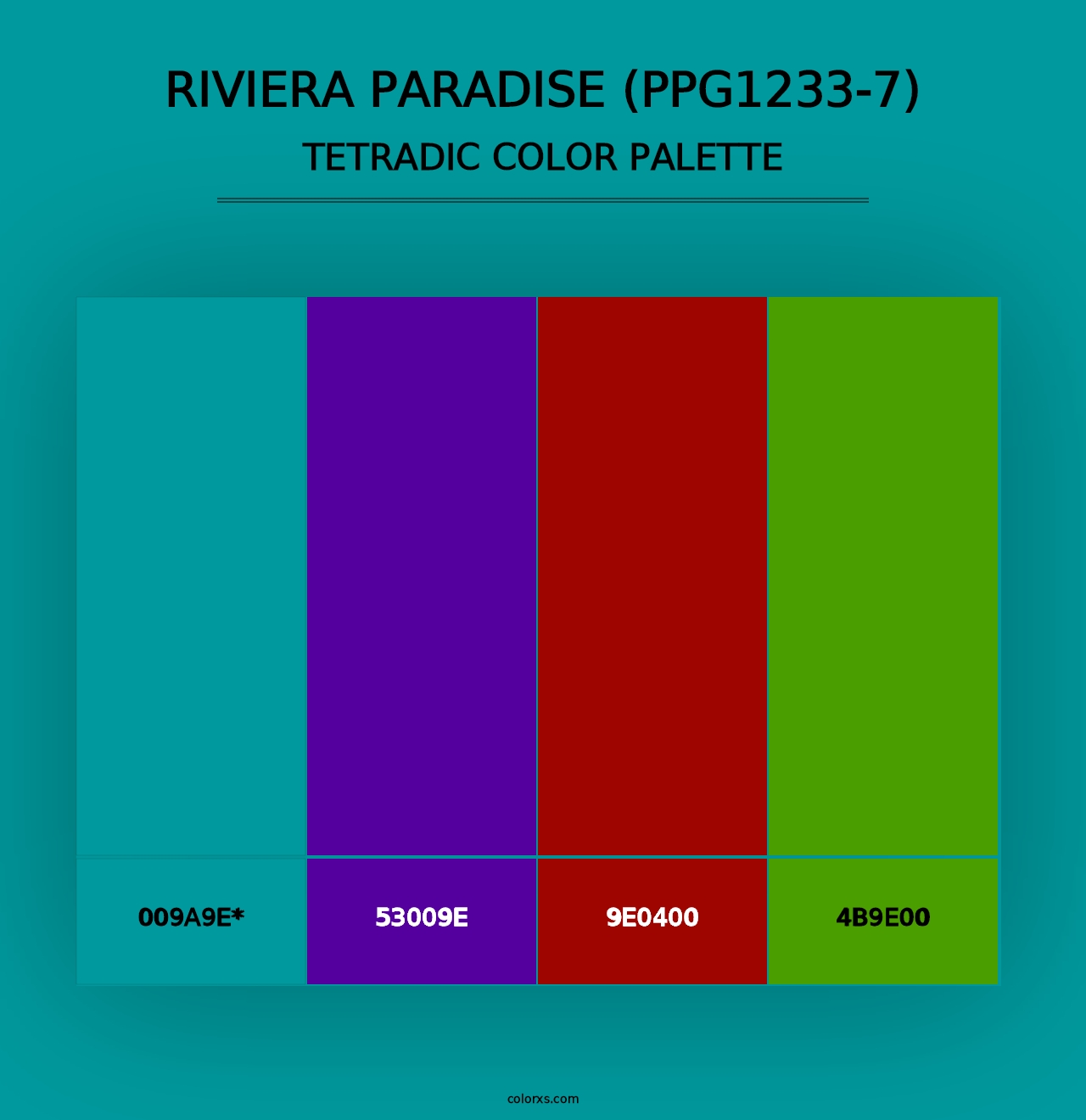 Riviera Paradise (PPG1233-7) - Tetradic Color Palette